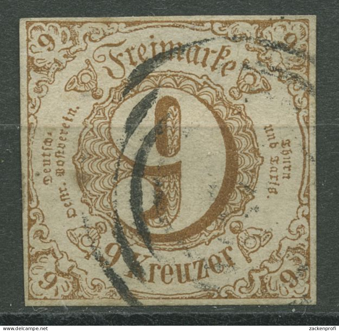 Thurn Und Taxis 1862/64 9 Kreuzer 34 II Gestempelt, Vollrandig - Usados