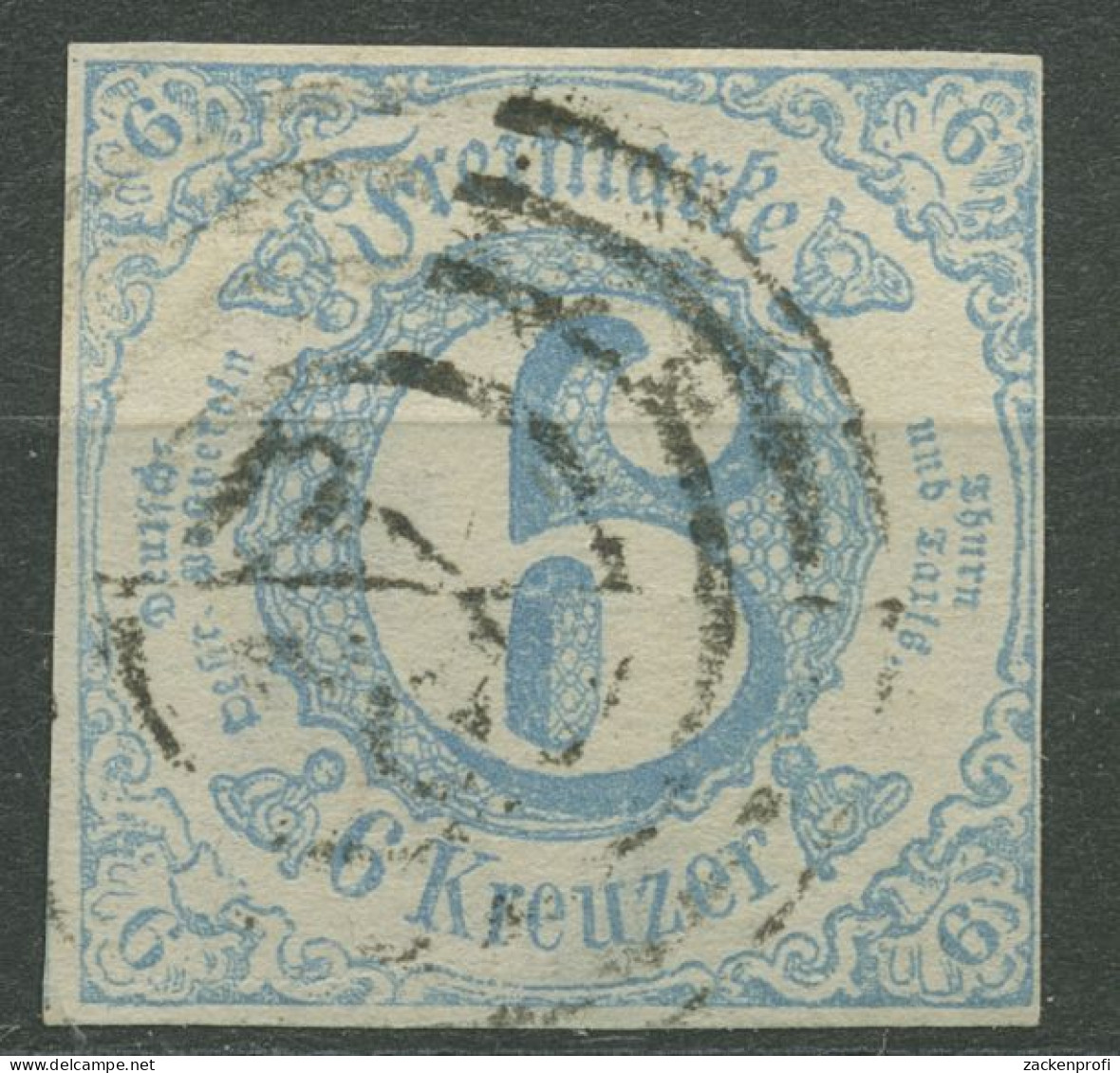 Thurn Und Taxis 1862/64 6 Kreuzer 33 IA Gestempelt, Dünn - Oblitérés