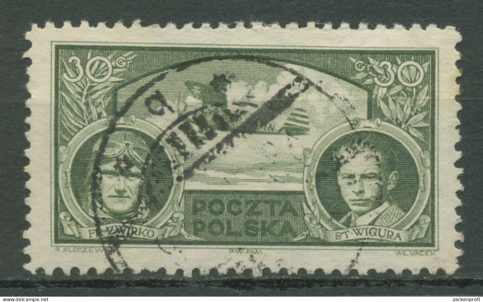 Polen 1933 Sieg Im Europa-Rundflug 1932 280 Gestempelt - Usados