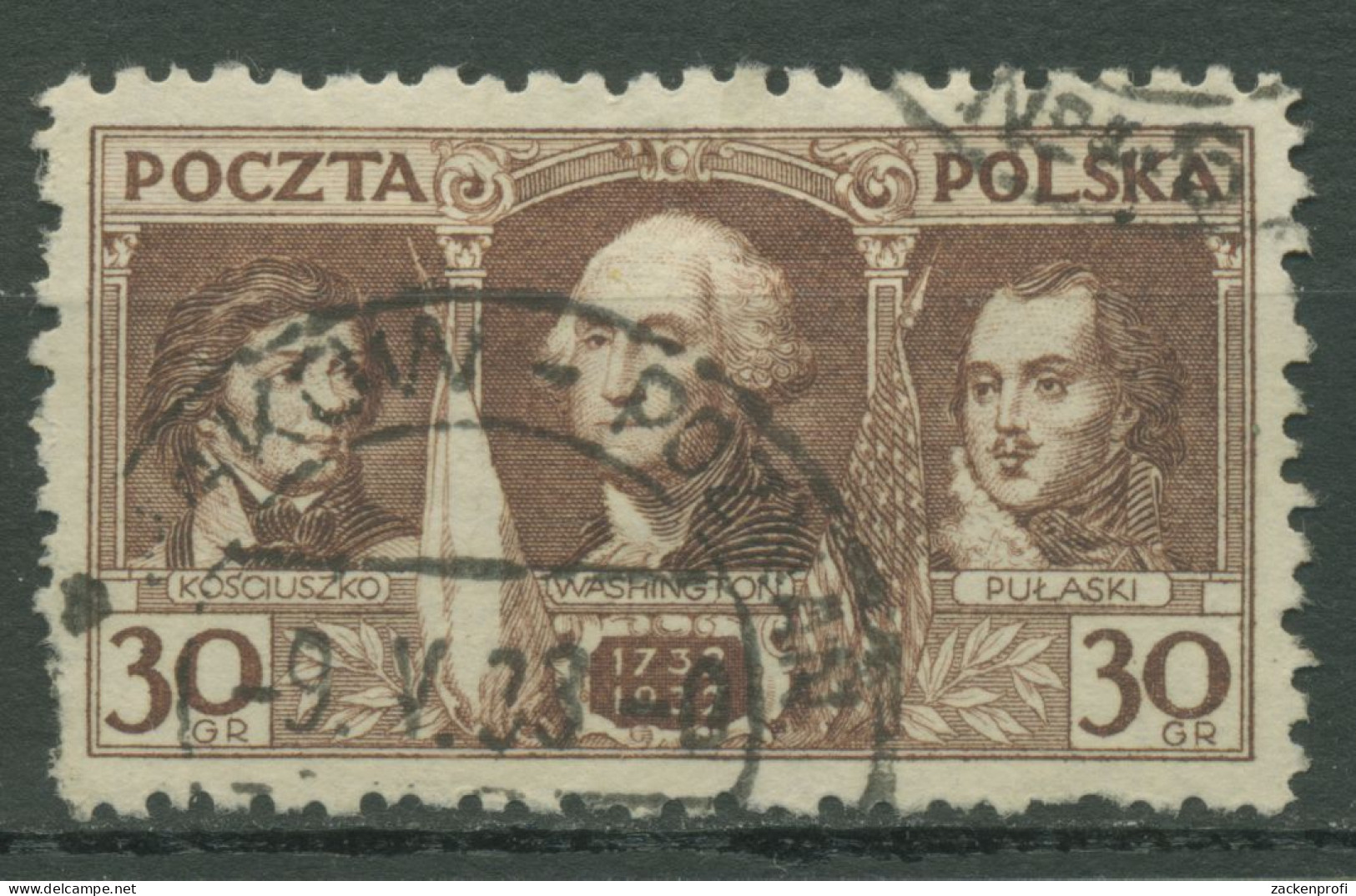 Polen 1932 200. Geburtstag Von George Washington 271 Gestempelt - Usati