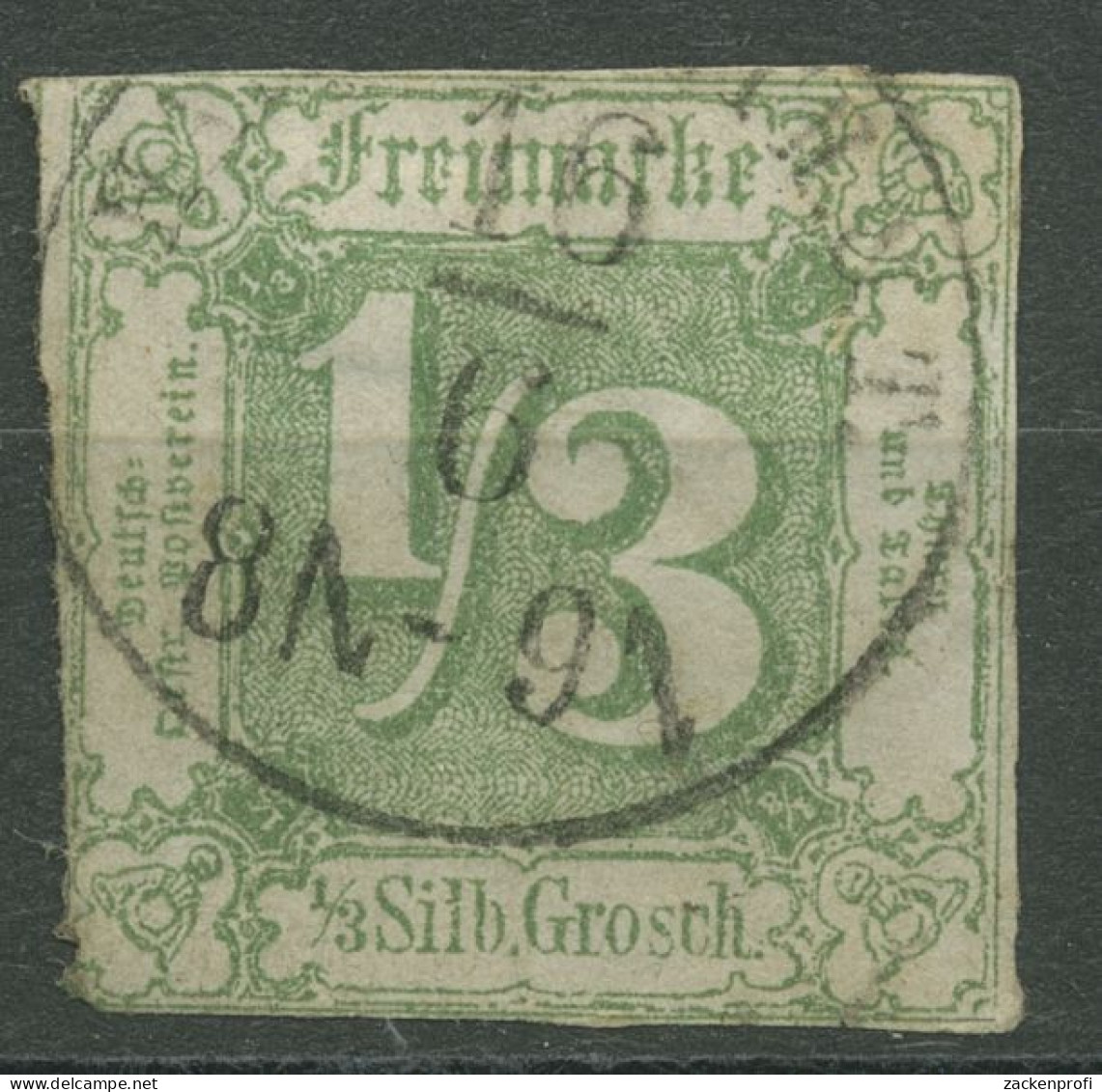 Thurn Und Taxis 1862/64 1/3 Silbergroschen 27 Gestempelt, Kl. Einriß - Oblitérés