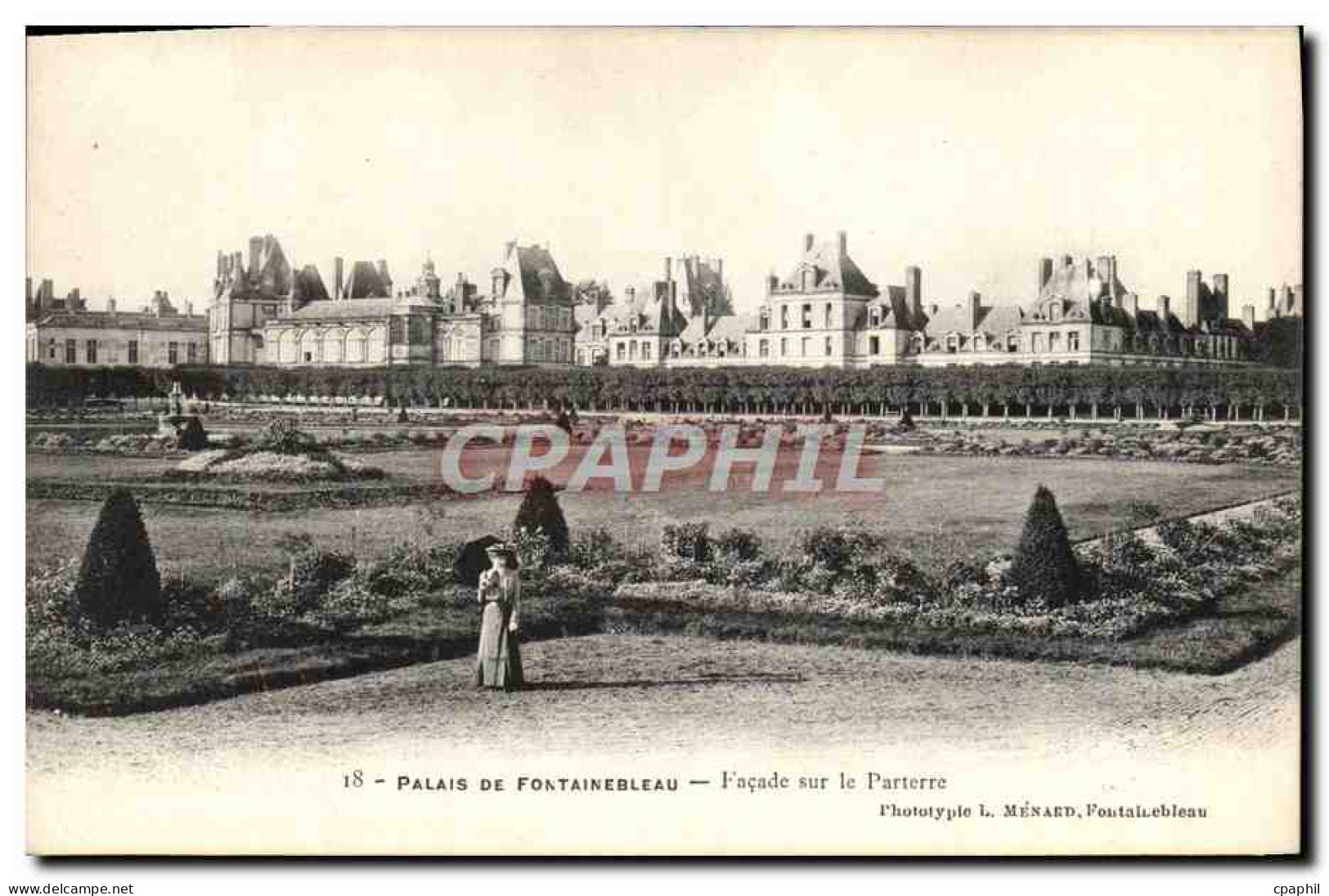 CPA Palais De Fontainebleau Facade Sur Le Parterre - Fontainebleau