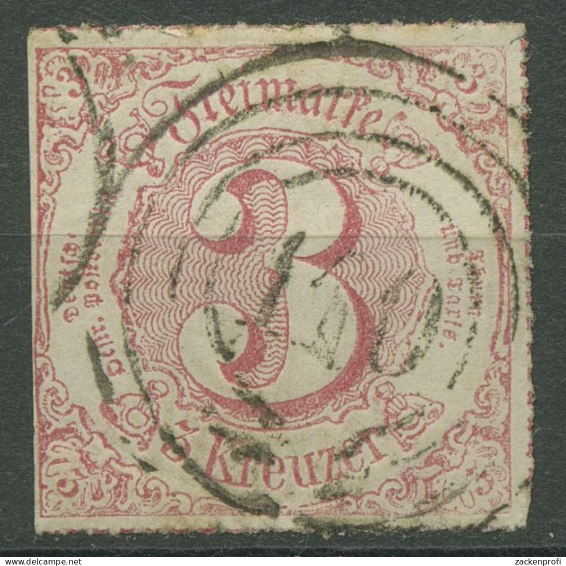 Thurn Und Taxis 1866 3 Kreuzer 52 Gestempelt - Oblitérés