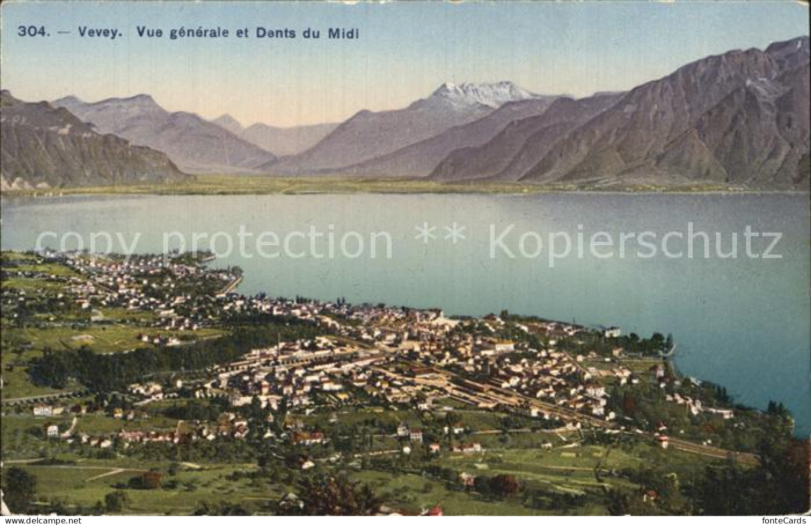 12575808 Vevey VD Vue Generale Et Dents Du Midi Vevey - Autres & Non Classés