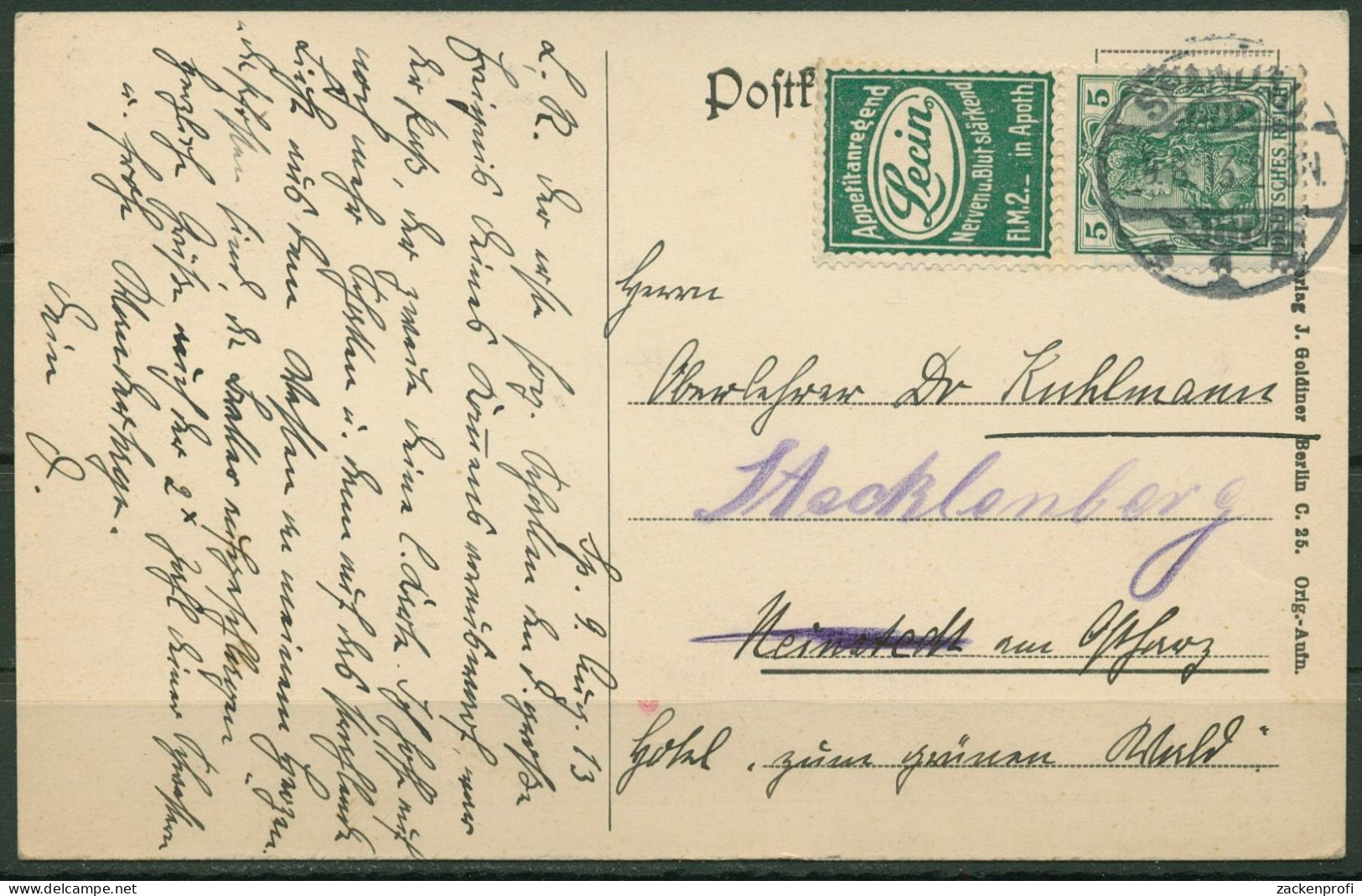 Dt. Reich Zusammendrucke 1911 Germania S 1.4 EF Auf Ansichtskarte V. Spandau - Booklets & Se-tenant