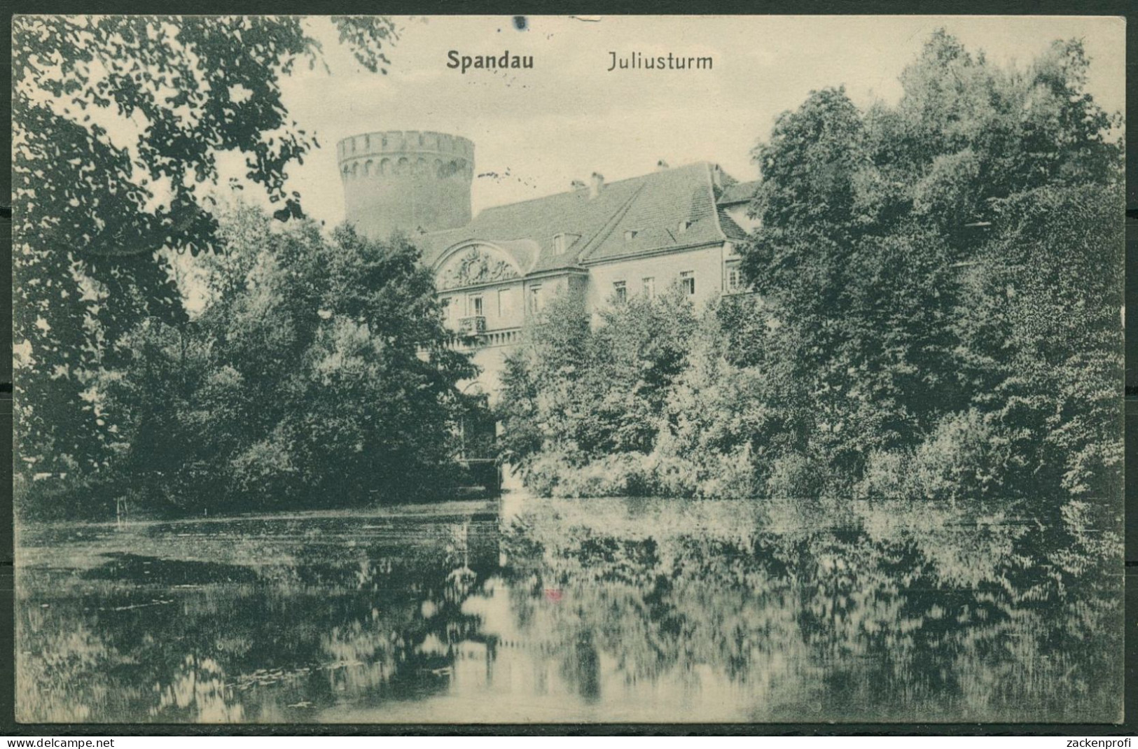 Dt. Reich Zusammendrucke 1911 Germania S 1.4 EF Auf Ansichtskarte V. Spandau - Markenheftchen  & Se-tenant