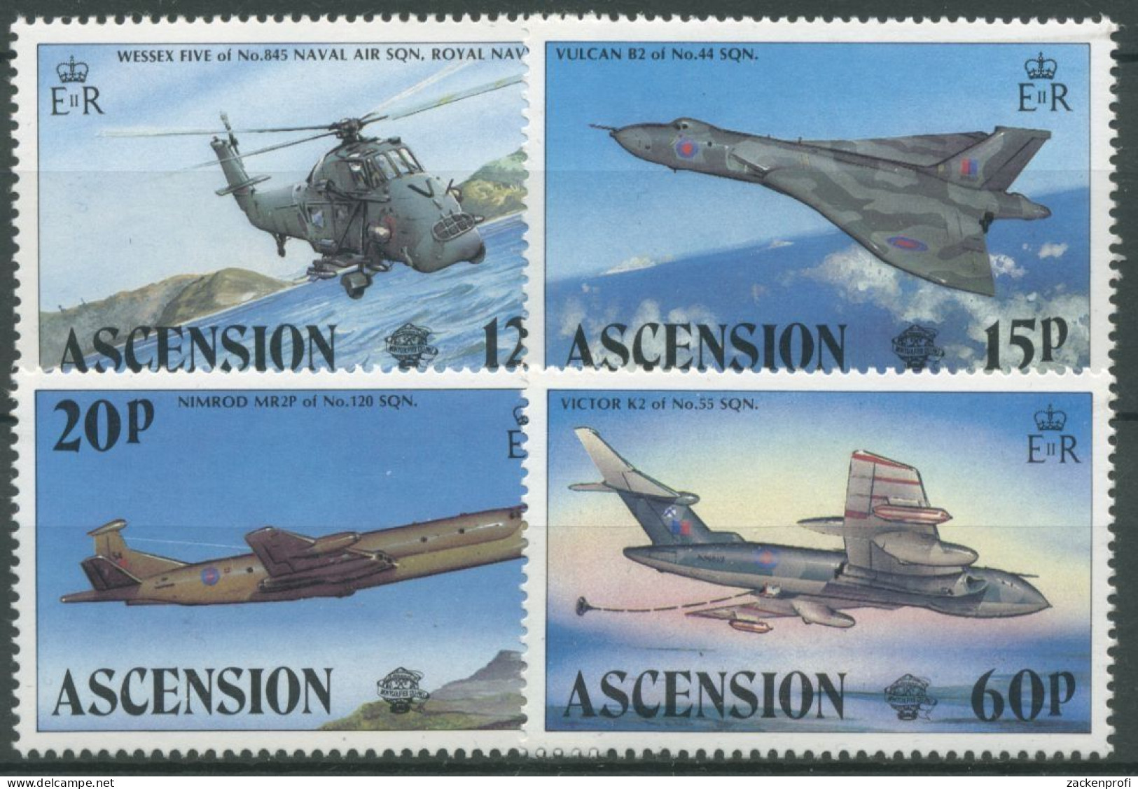 Ascension 1983 200 Jahre Luftfahrt Britische Militärflugzeuge 341/44 Postfrisch - Ascension (Ile De L')