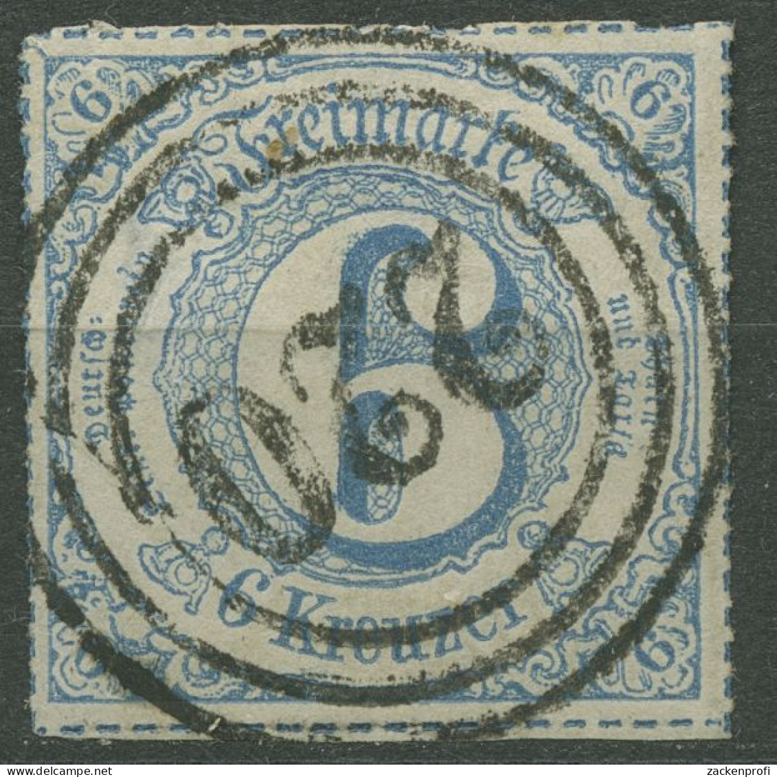 Thurn Und Taxis 1866 6 Kreuzer 53 Gestempelt, Minimal Dünn - Used