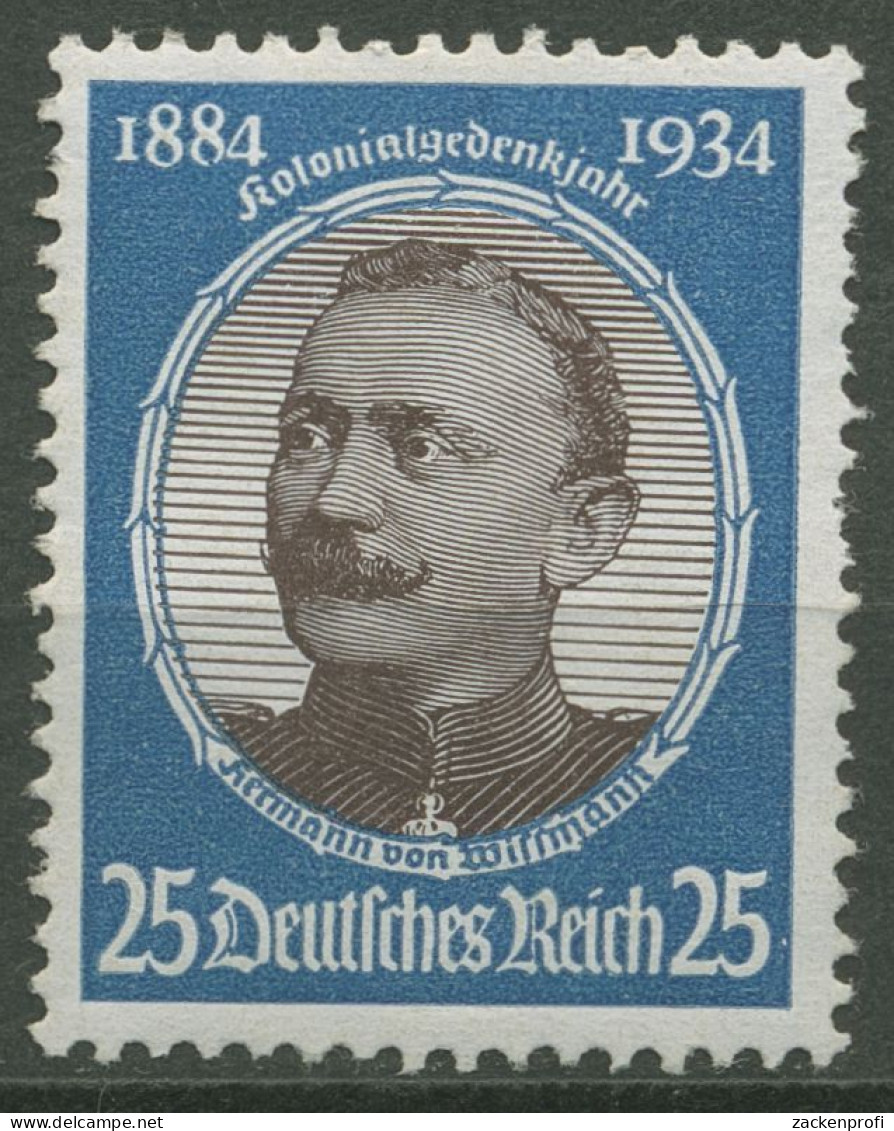 Deutsches Reich 1934 Kolonialforscher 543 Postfrisch, Zahnfehler (R80726) - Neufs