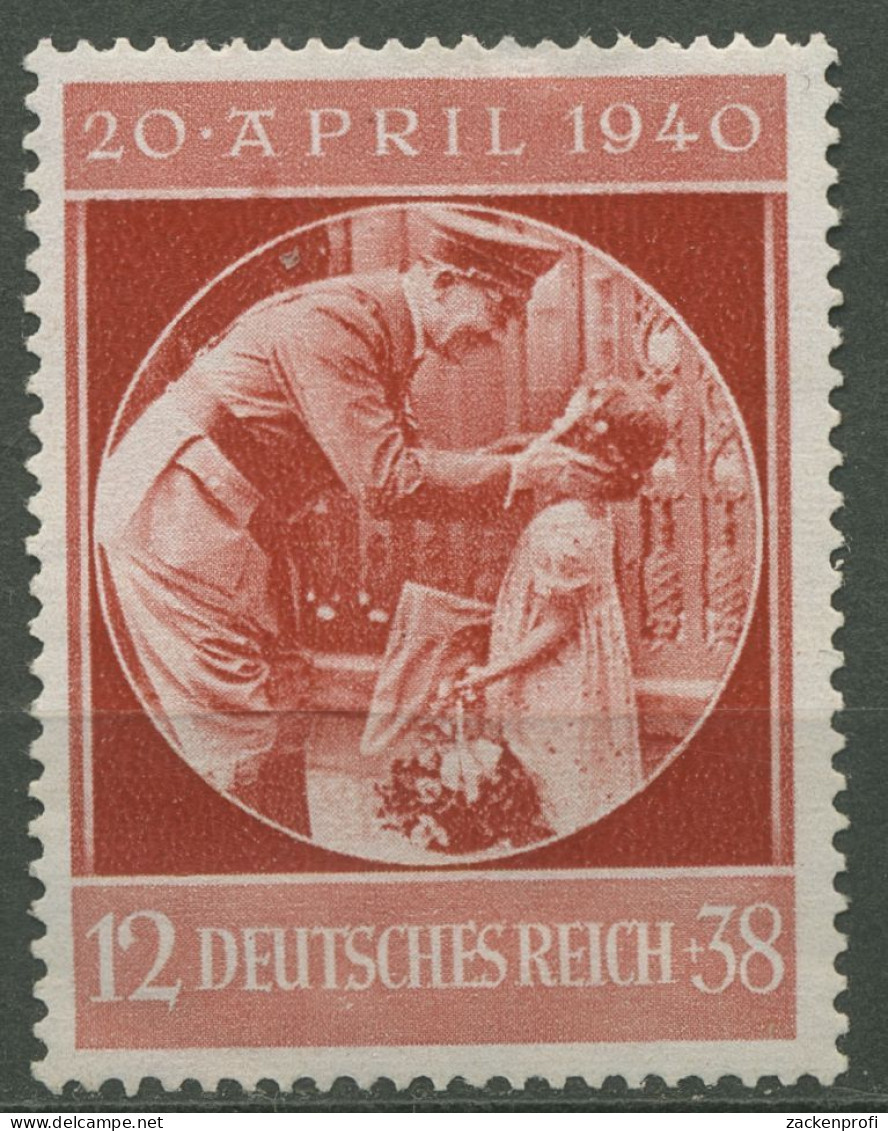 Dt. Reich 1940 51. Geburtstag Hitlers 744 Postfrisch, Kl. Dünne Stelle (R80731) - Ongebruikt
