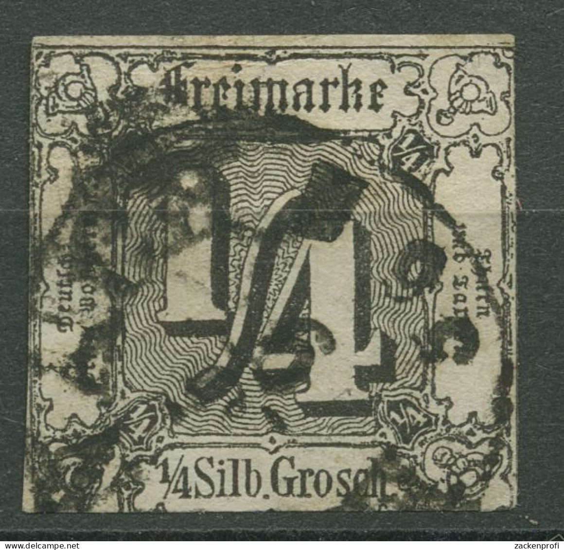 Thurn Und Taxis 1862/64 1/4 Silbergroschen 26 Gestempelt, Kleiner Bug - Oblitérés