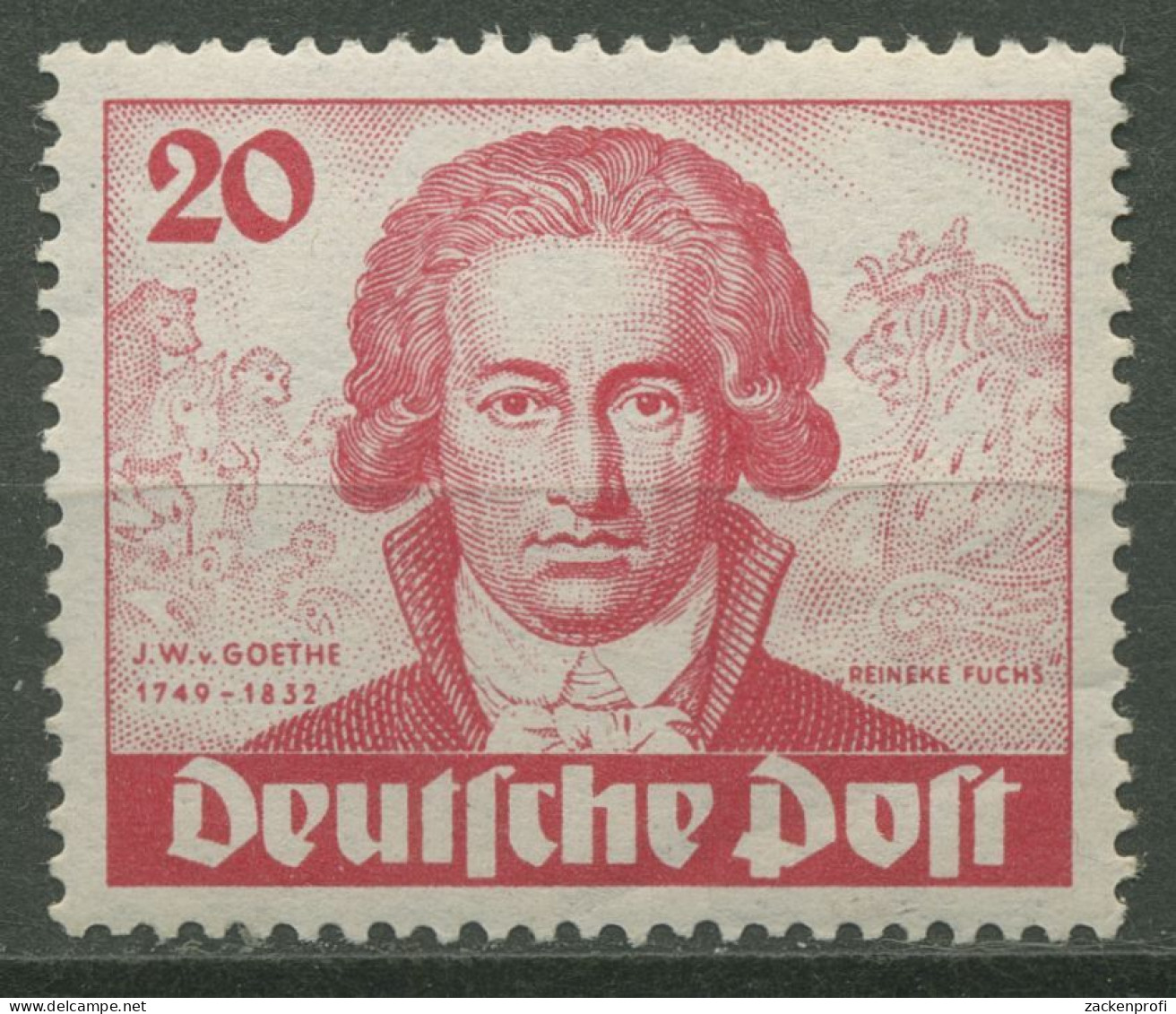 Berlin 1949 Goethejahr 62 Postfrisch, Bügig (R80762) - Nuevos