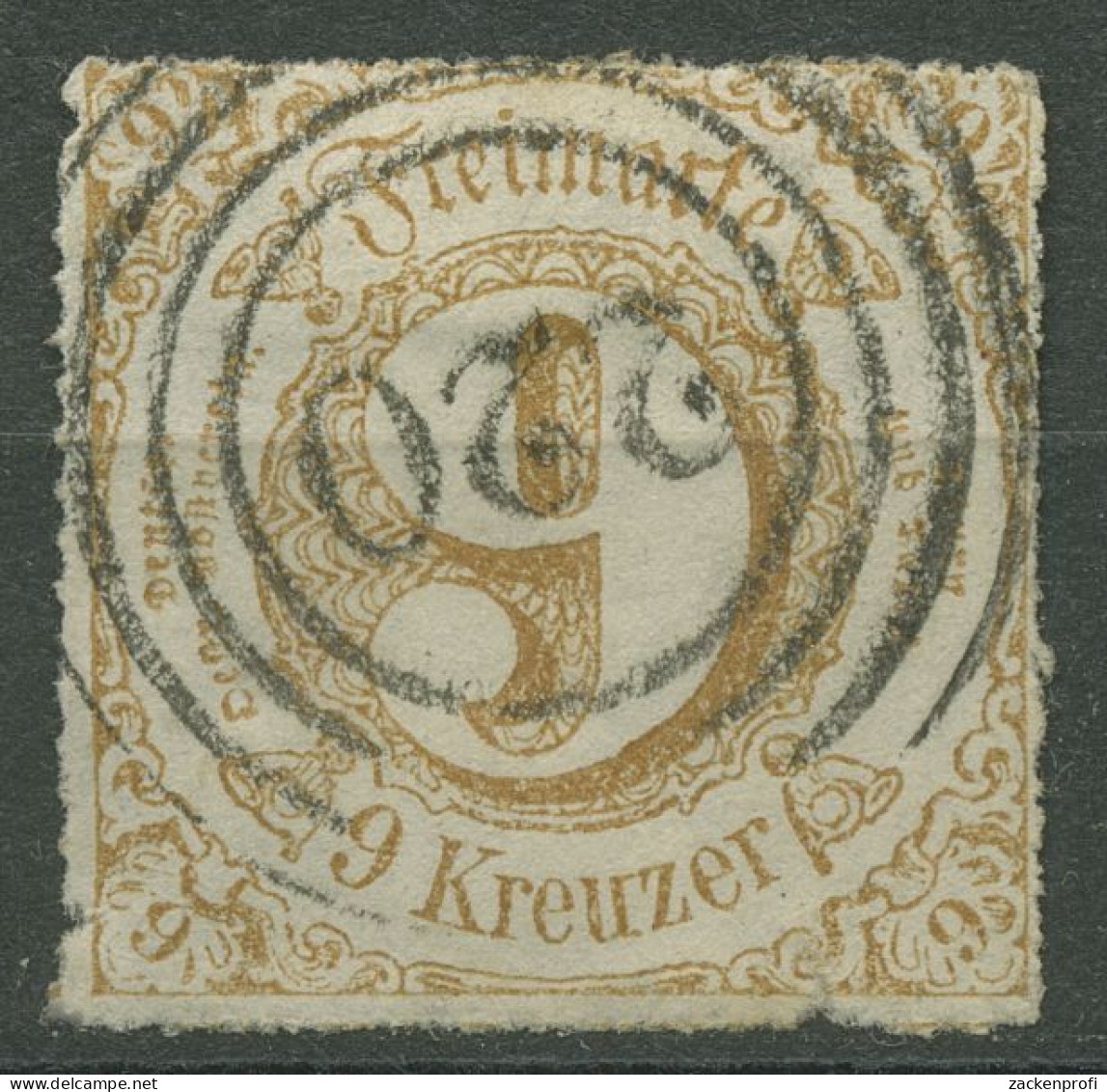 Thurn Und Taxis 1865 9 Kreuzer 44 II Gestempelt - Gebraucht