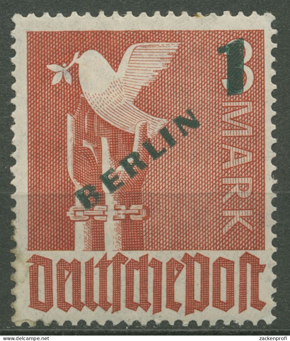 Berlin 1949 Grünaufdruck 67 Mit Falz, Dünne Stelle (R80782) - Unused Stamps