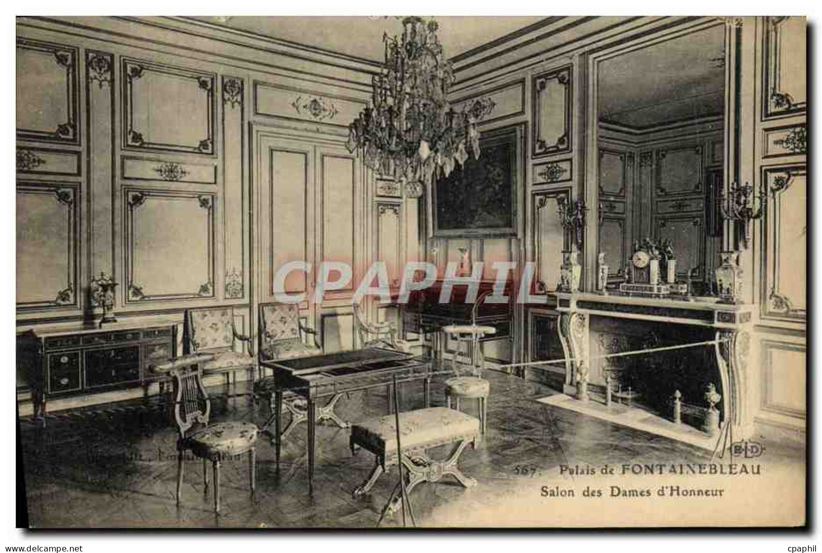 CPA Palais De Fontainbleau Salon Des Dames D&#39Honneur - Fontainebleau