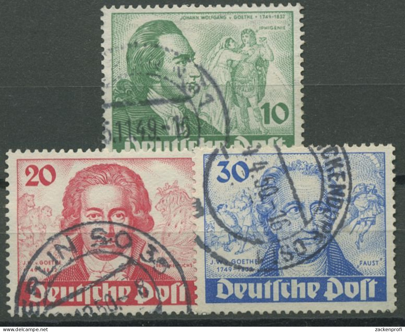 Berlin 1949 Goethejahr 61/63 Gestempelt (R80766) - Usados