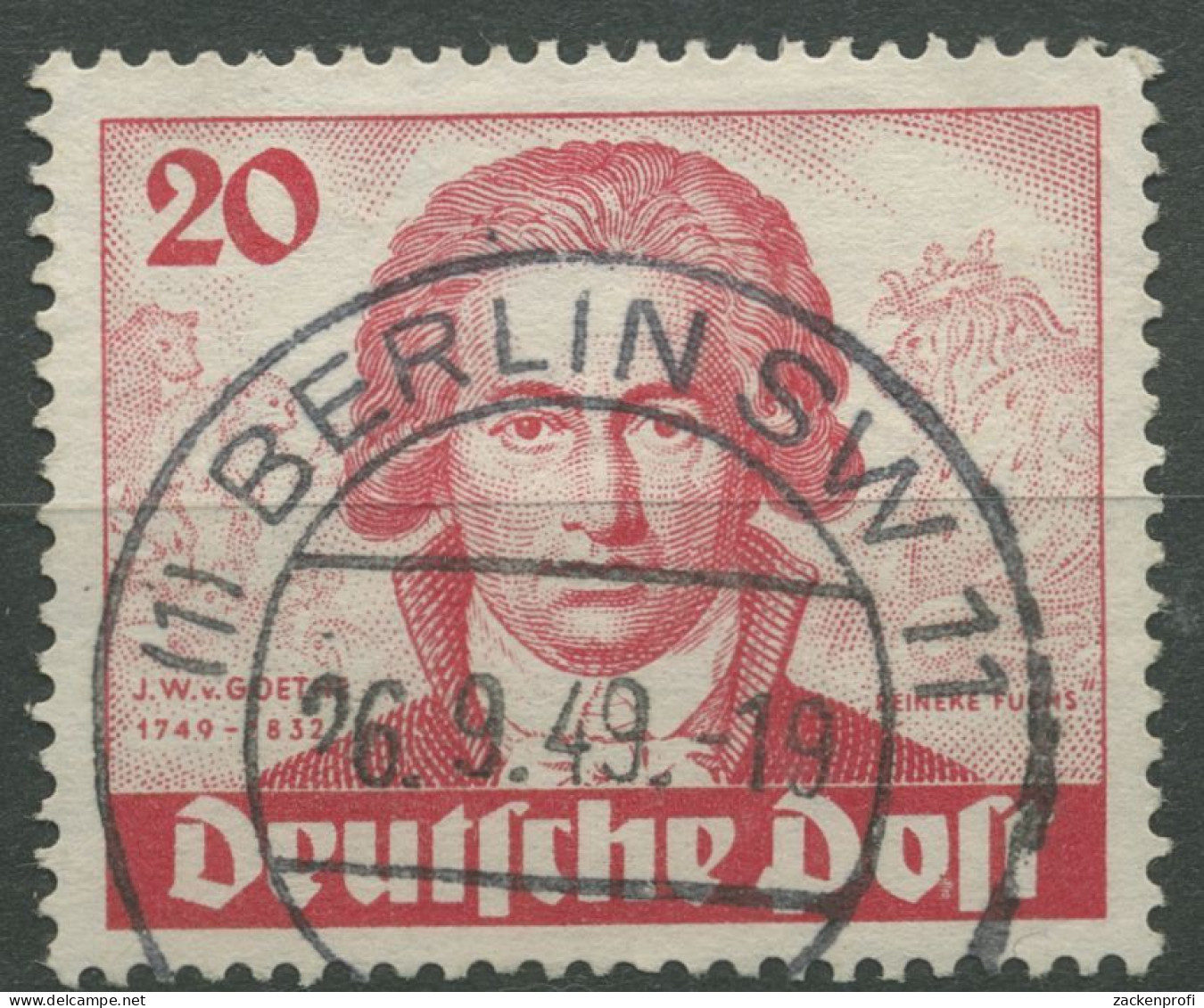 Berlin 1949 Goethejahr 62 Gestempelt, Kleiner Knick (R80776) - Oblitérés