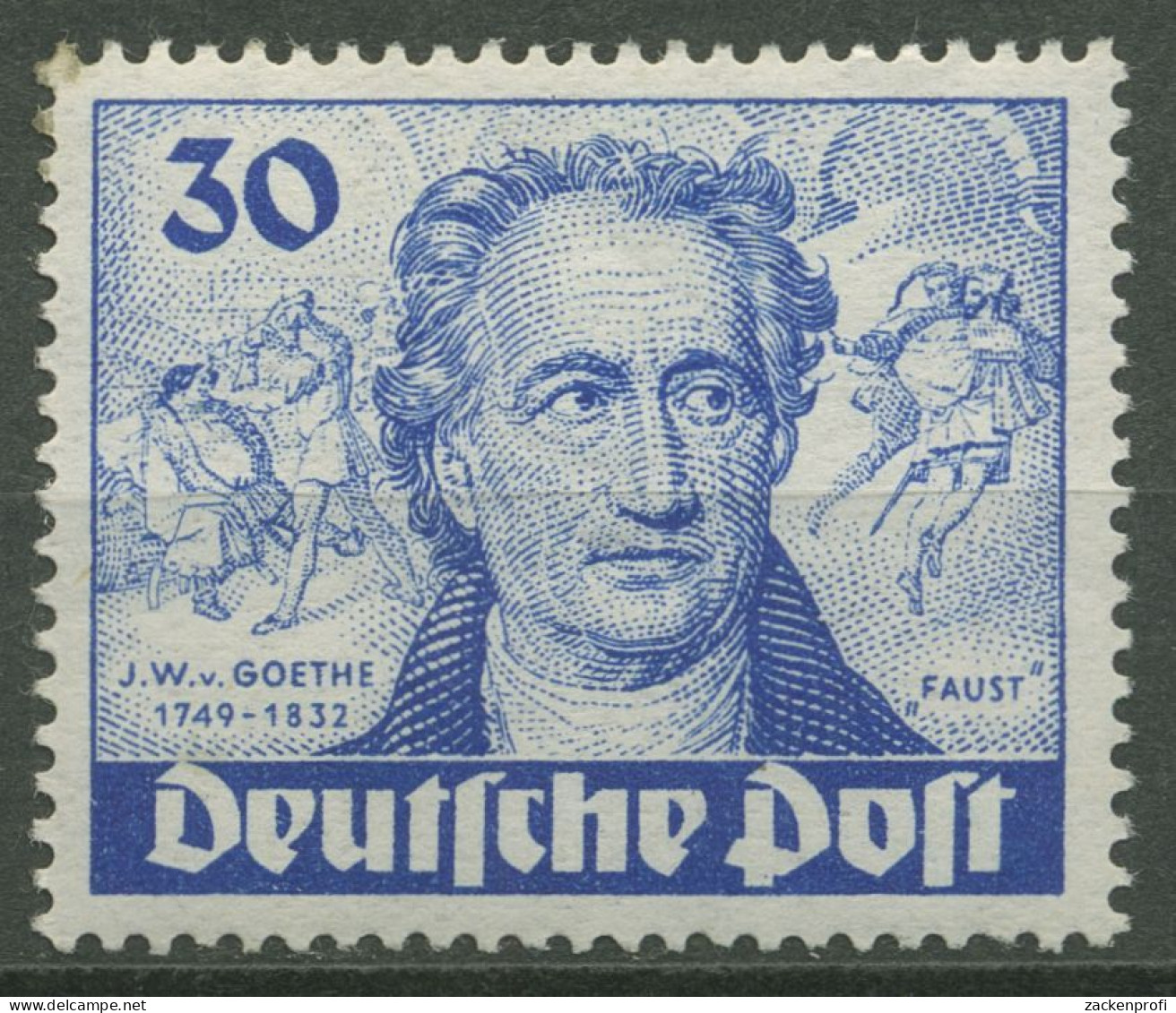 Berlin 1949 Goethejahr 63 Mit Falz, Dünne Stelle (R80765) - Neufs