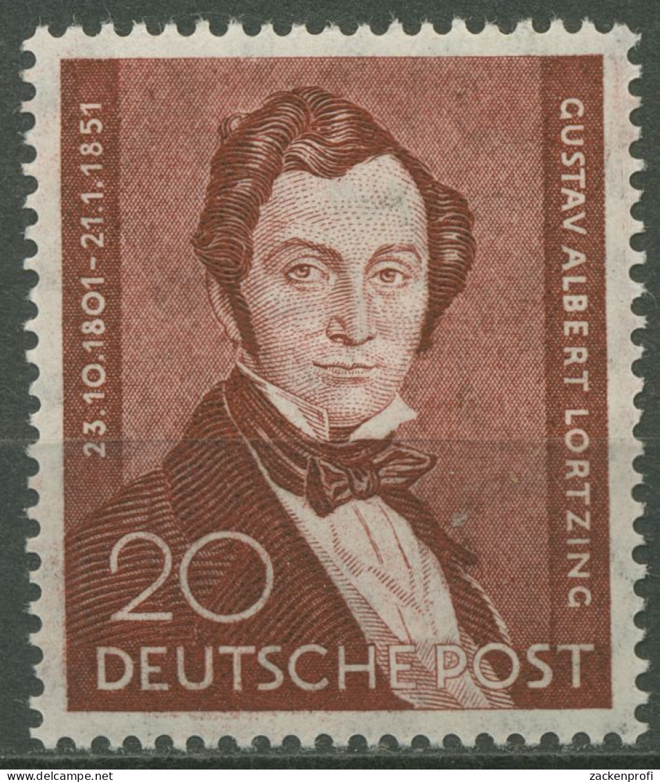 Berlin 1951 Albert Lortzing 74 Mit Falz, Dünne Stelle (R80754) - Unused Stamps