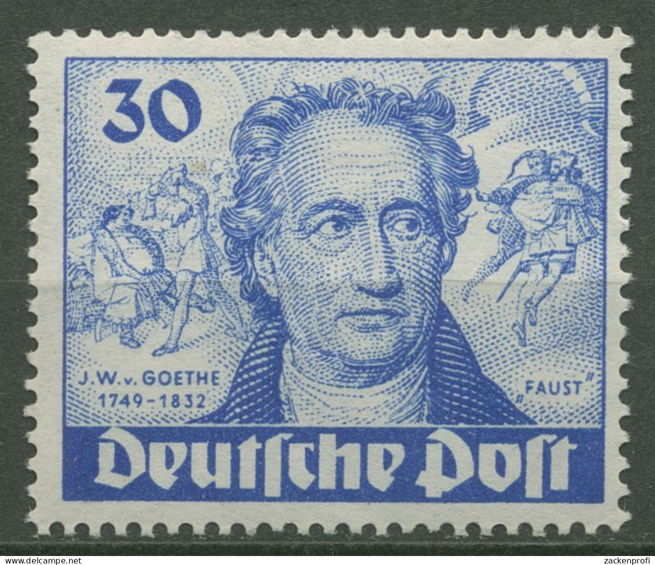 Berlin 1949 200. Geburtstag Goethes 63 Postfrisch, Bügig (R80764) - Nuevos