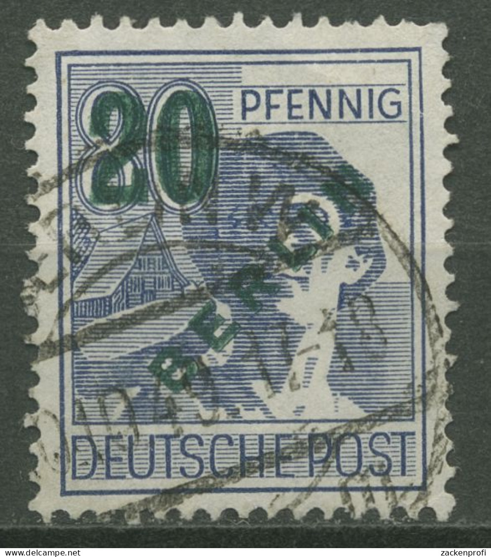 Berlin 1949 Grünaufdruck 66 Gestempelt, Zahnfehler (R80787) - Usati