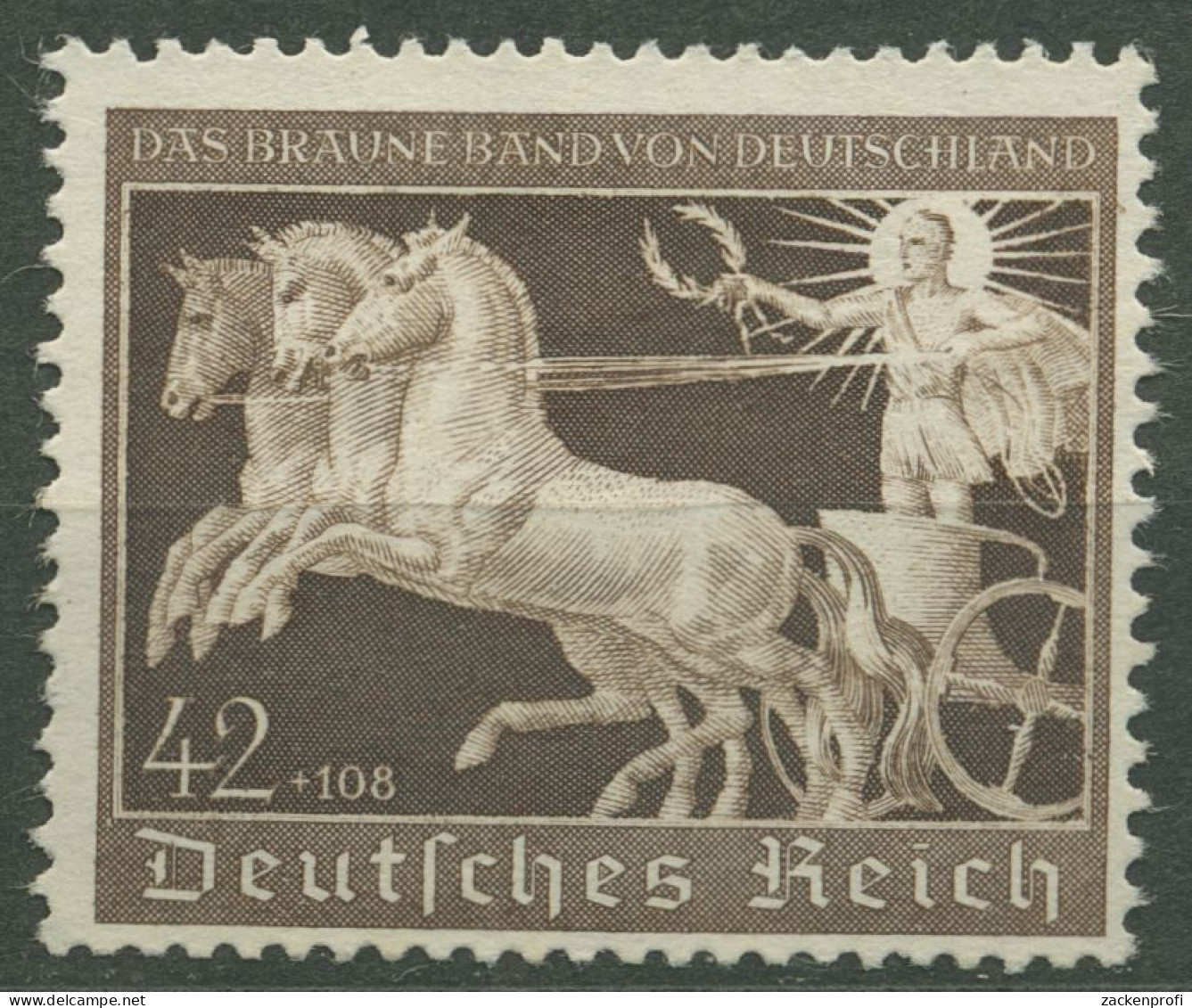 Deutsches Reich 1940 Galopprennen Das Braune Band 747 Ohne Gummierung (R80734) - Nuovi