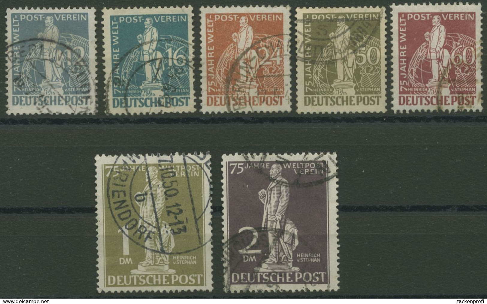 Berlin 1949 H. V. Stephan, Weltpostverein 35/41 Gestempelt, Zahnfehler (R80798) - Gebruikt