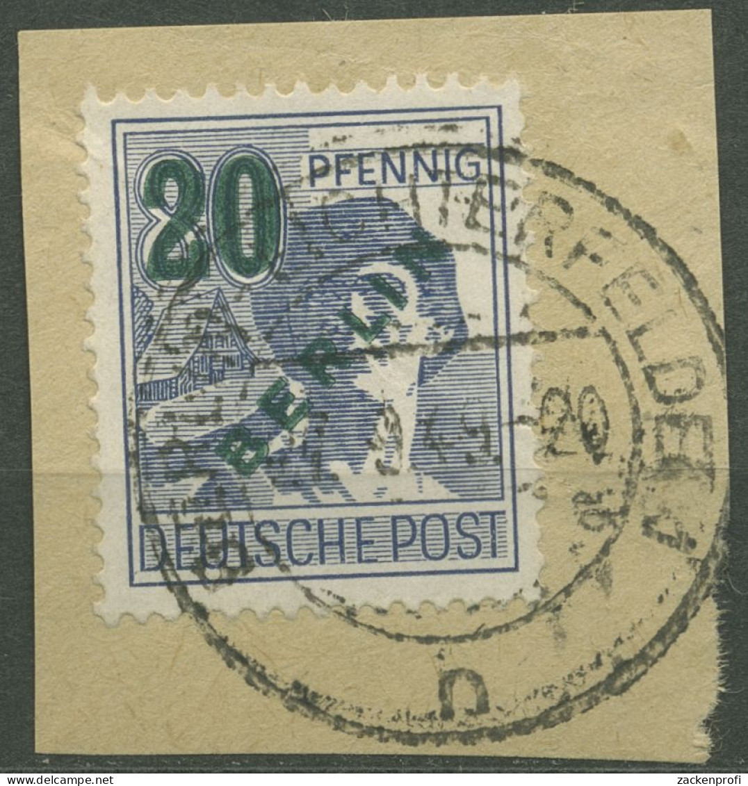 Berlin 1949 Grünaufdruck 66 Gestempelt Geprüft, Marke Geknickt (R80788) - Oblitérés