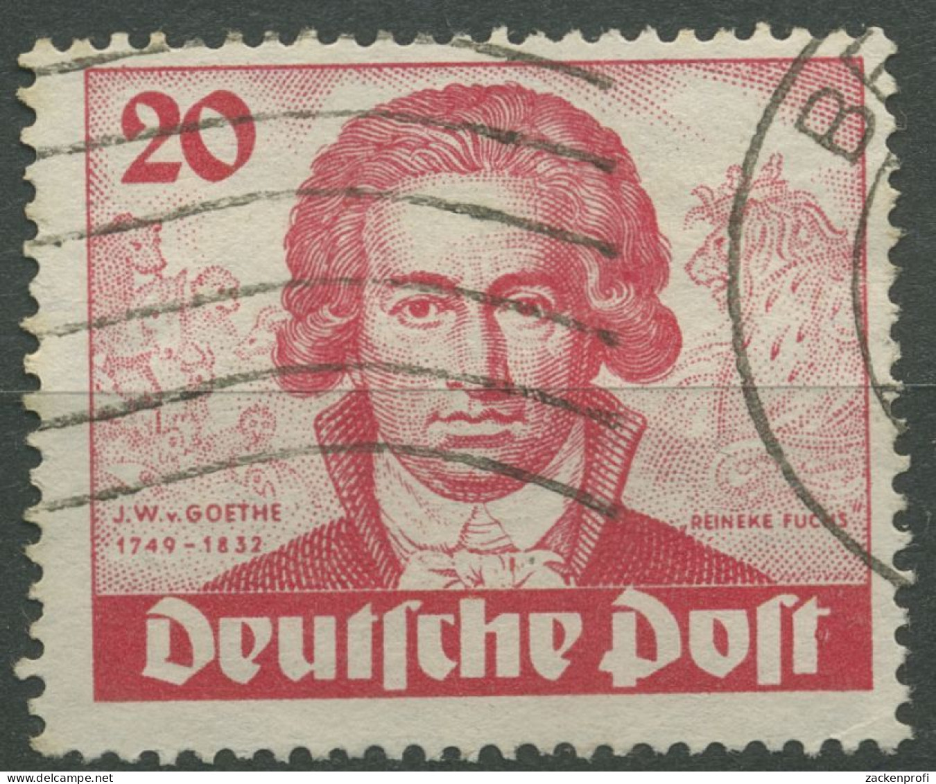 Berlin 1949 Goethejahr 62 Mit Wellenstempel (R80771) - Usados