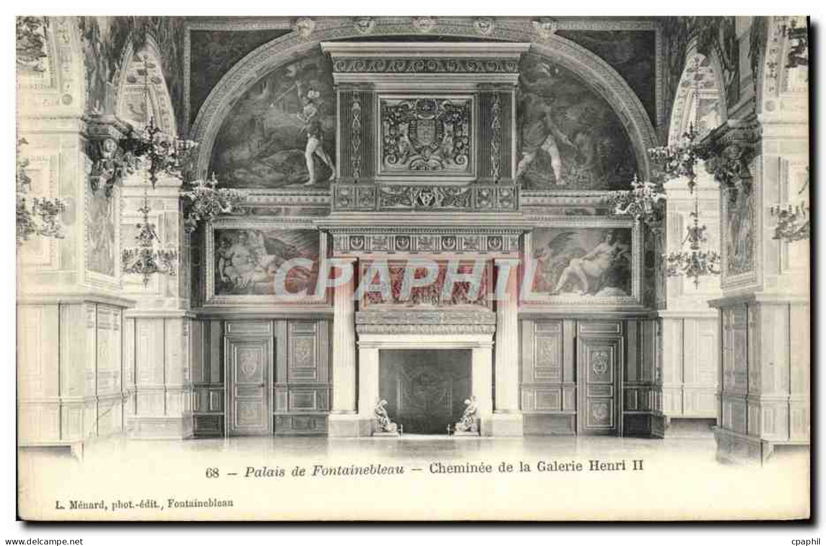 CPA Palais De Fontainebleau Cheminee De La Galerie Henri II - Fontainebleau