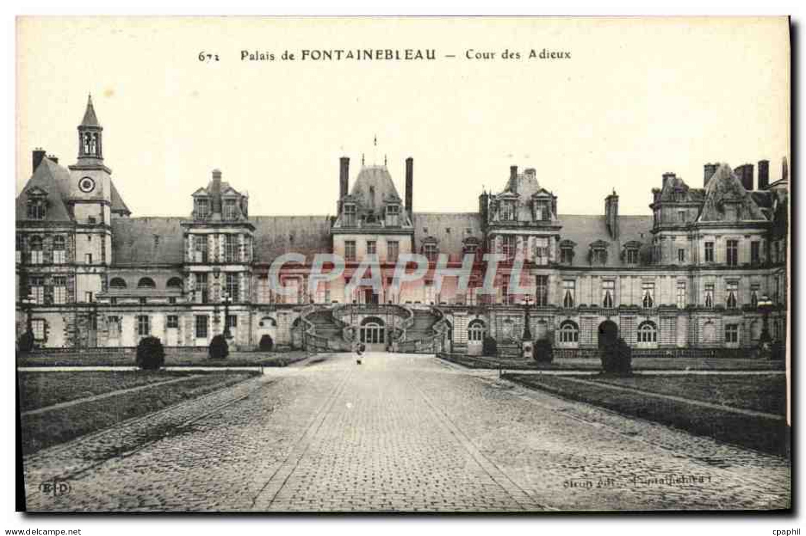 CPA Palais De Fontainebleau Cour Des Adieux - Fontainebleau