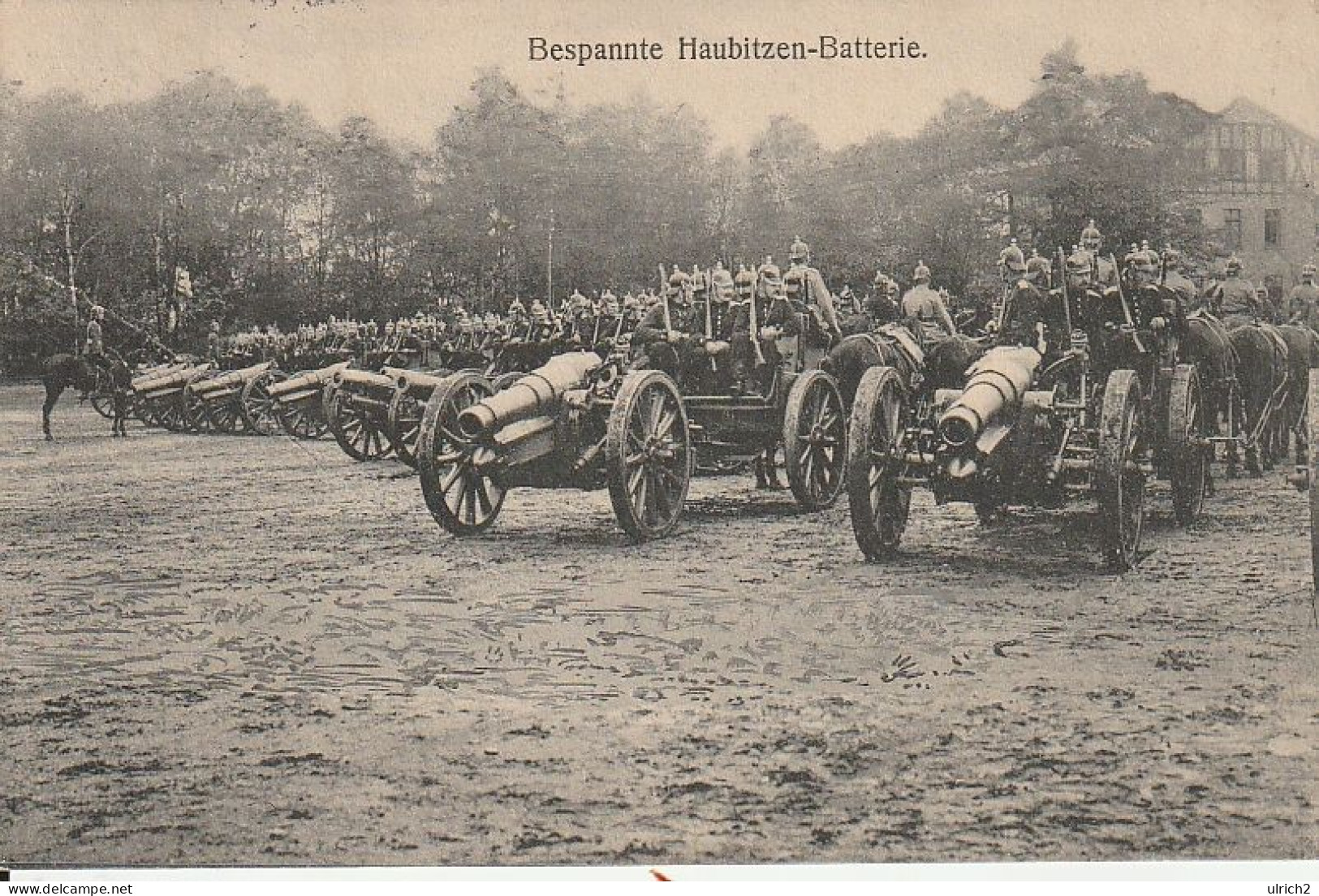 AK Bespannte Haubitzen-Batterie - Deutsche Artillerie - Mainz 1912 (69028) - War 1914-18