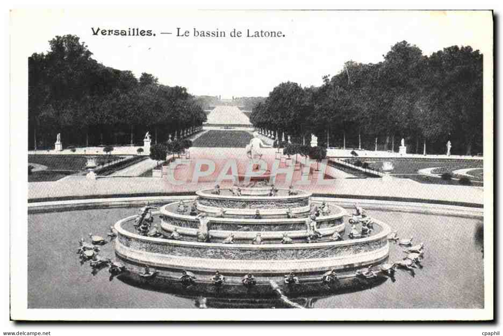 CPA Versailles Le Bassin De Latone - Versailles (Château)
