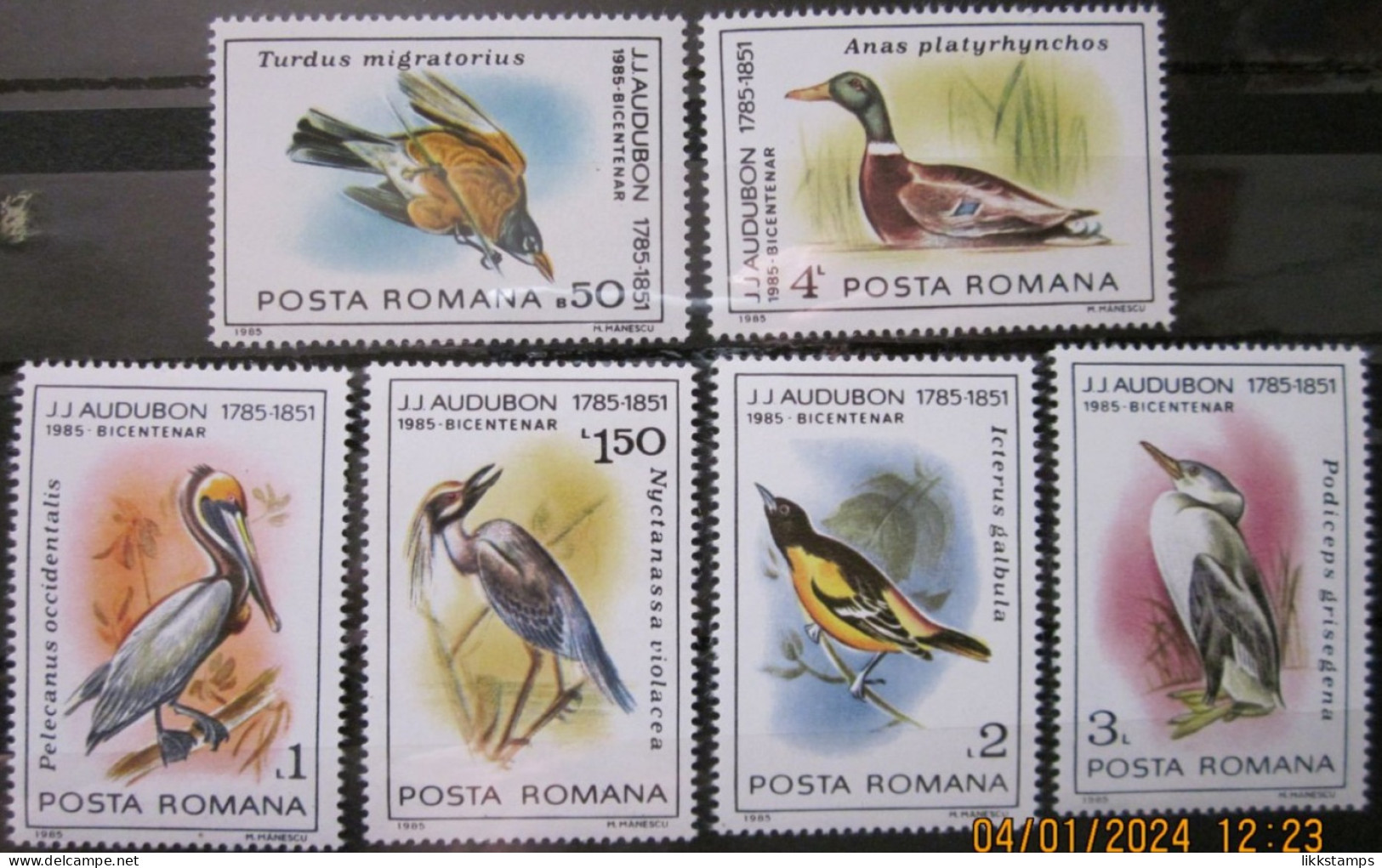 ROMANIA ~ 1985 ~ S.G. NUMBERS 4936 - 4941. ~ BIRDS. ~ MNH #03559 - Nuevos