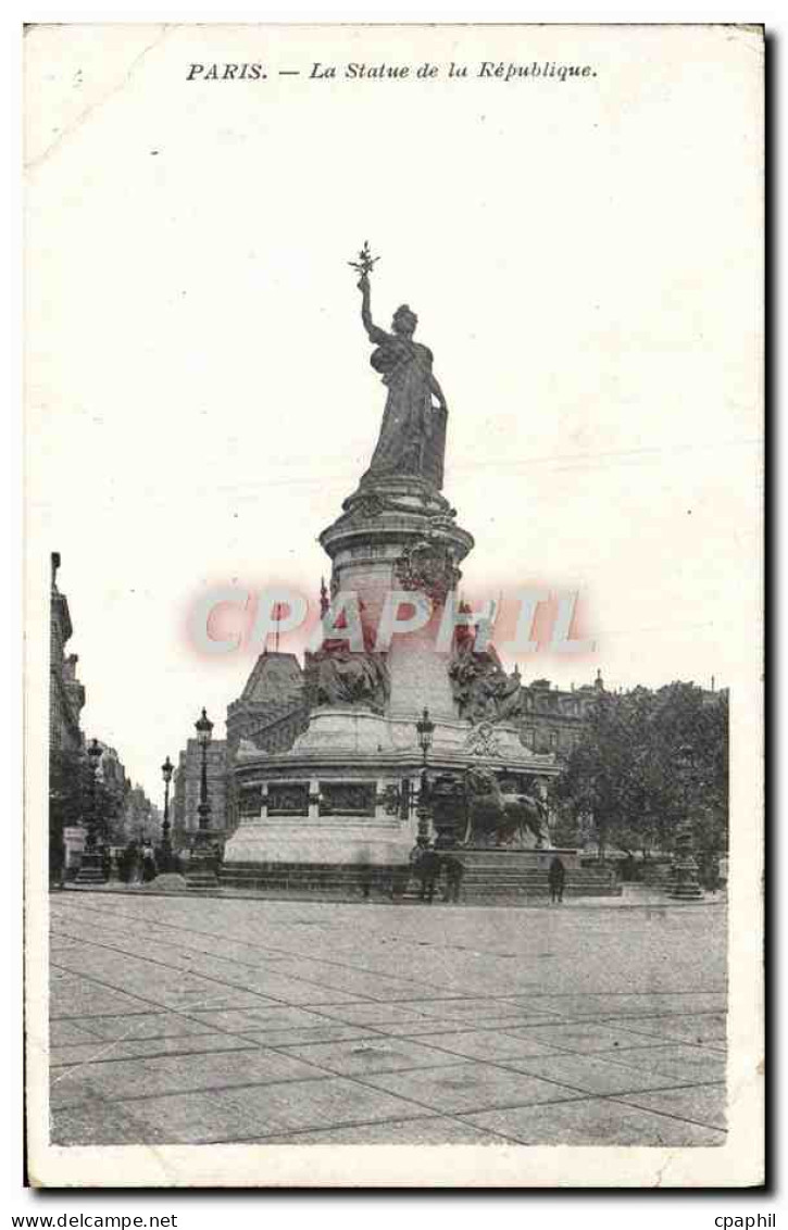CPA Paris La Statue De La Republique  - Autres Monuments, édifices