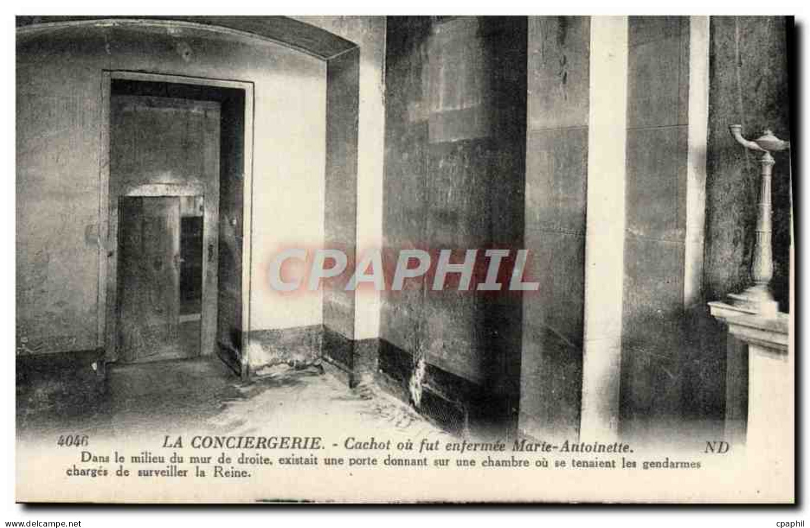 CPA Paris La Conciergerie Cachot Ou Fut Enfermee Marie Antoinette - Andere Monumenten, Gebouwen