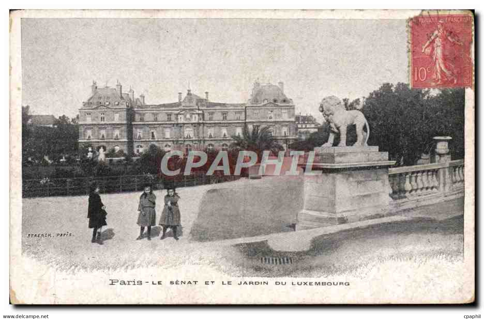CPA Paris Le Senat Et Le Jardin Du Luxembourg Enfants - Other Monuments