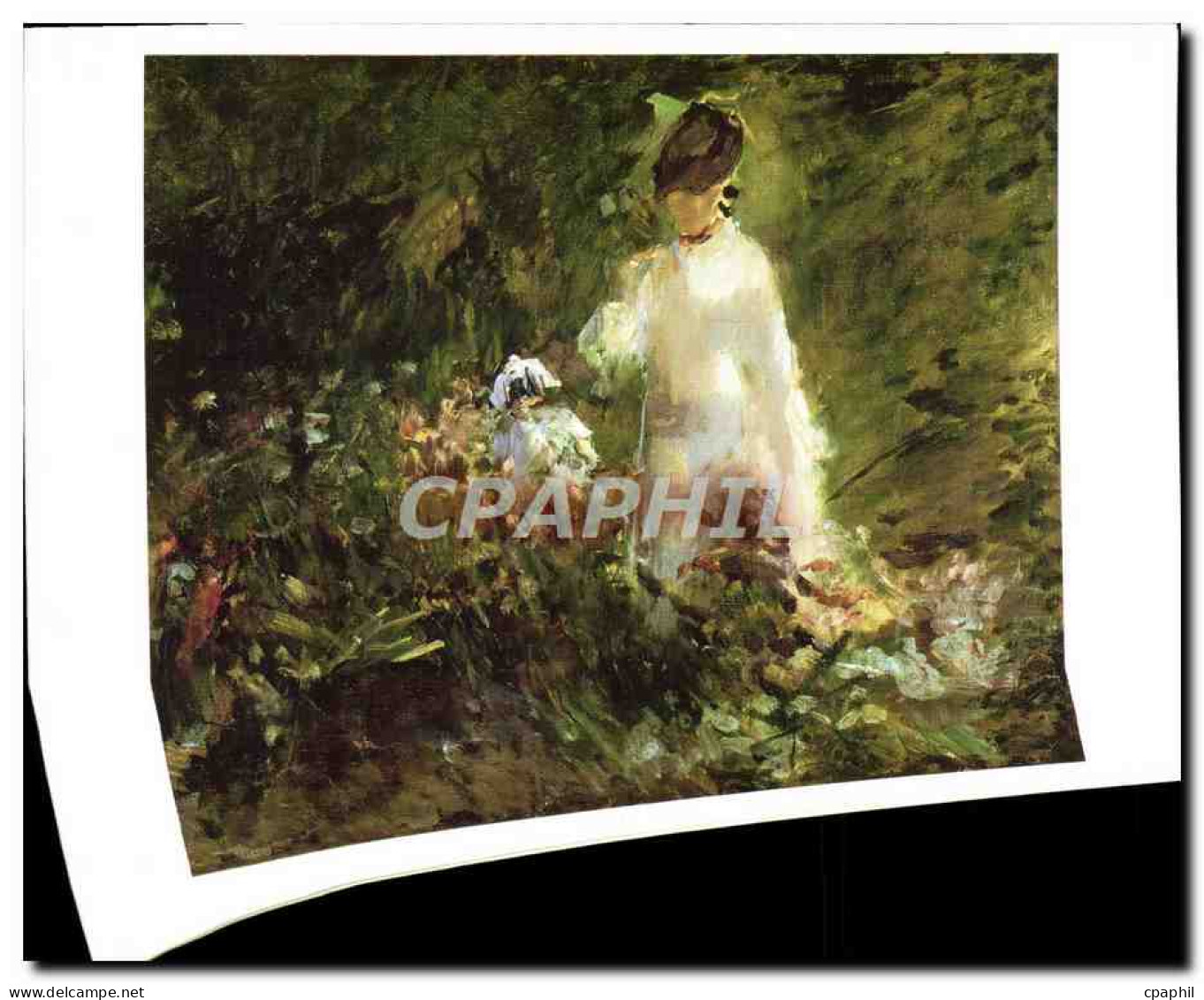 CPM Jeune Femme Dans Les Fleurs Edouard Manet - Schilderijen