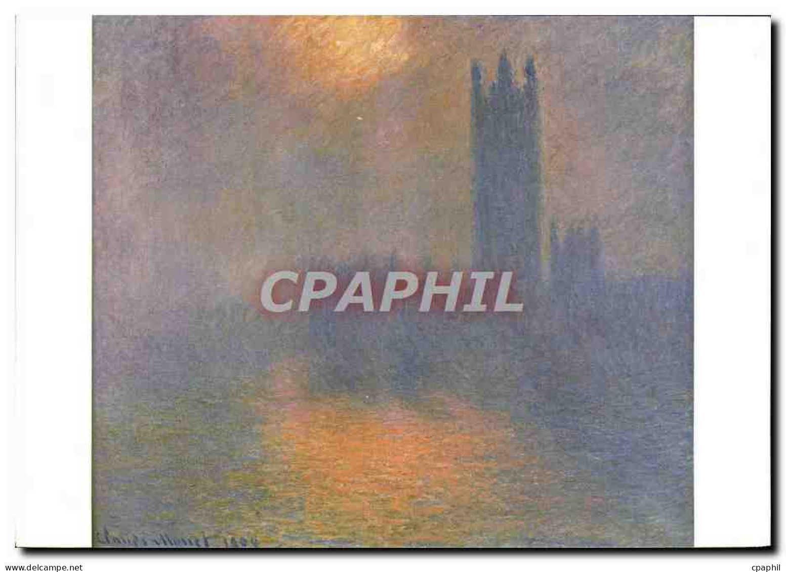 CPM Claude Monet Londres Le Parlement Trouee De Soleil Dans Le Brouillard - Paintings