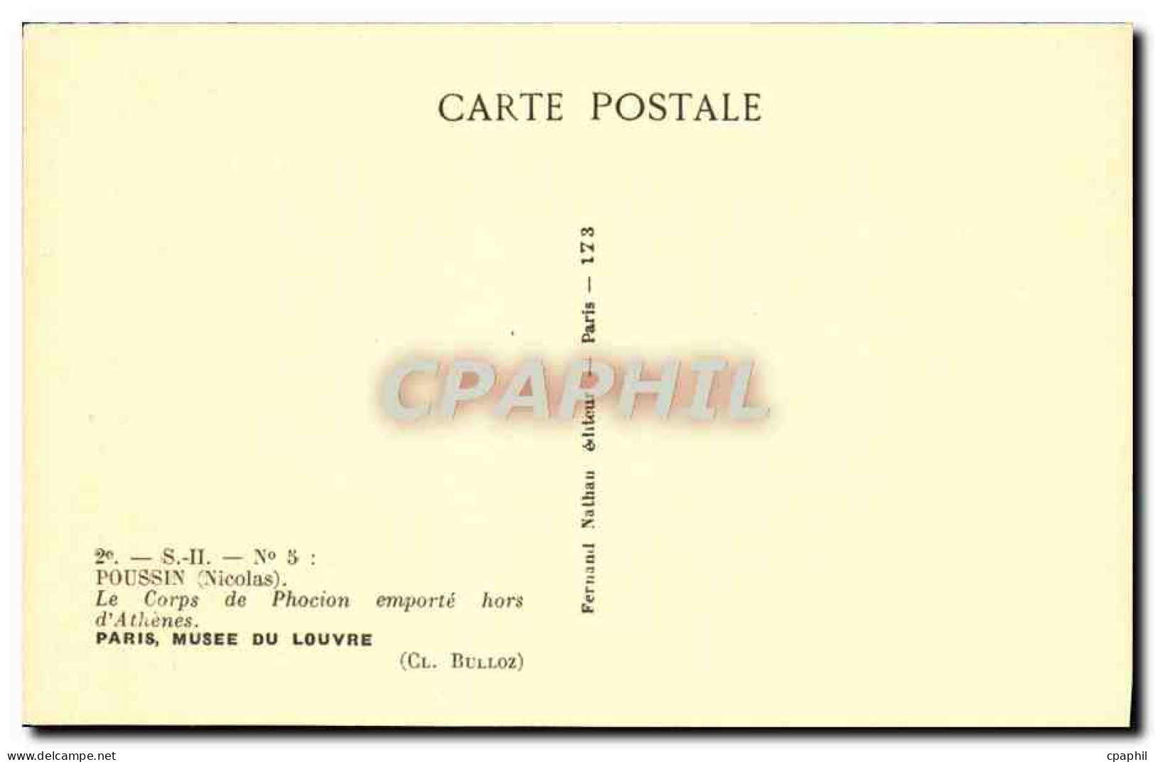 CPA Poussin Le Corps De Phocion Emporte Hors D&#39Athenes Athenes Grece Paris Musee Du Louvre - Schilderijen