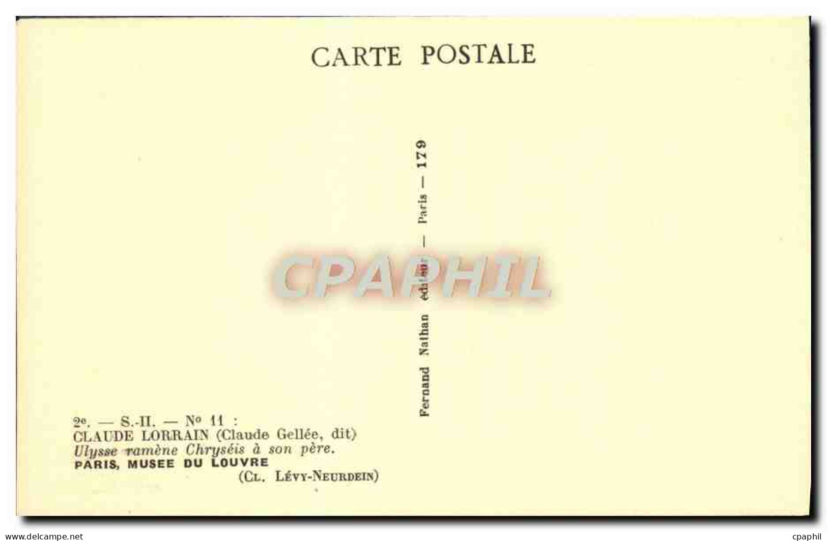 CPA Claude Lorrain Ulysse Ramene Chryseis A Son Pere Paris Musee Du Louvre - Paintings