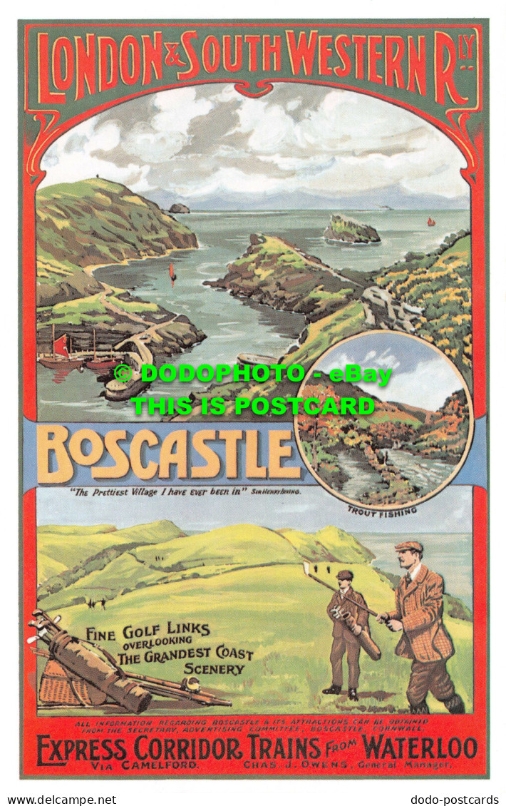 R541609 London And South Western Railway. Boscastle. The Prettiest Village I Hav - Altri & Non Classificati