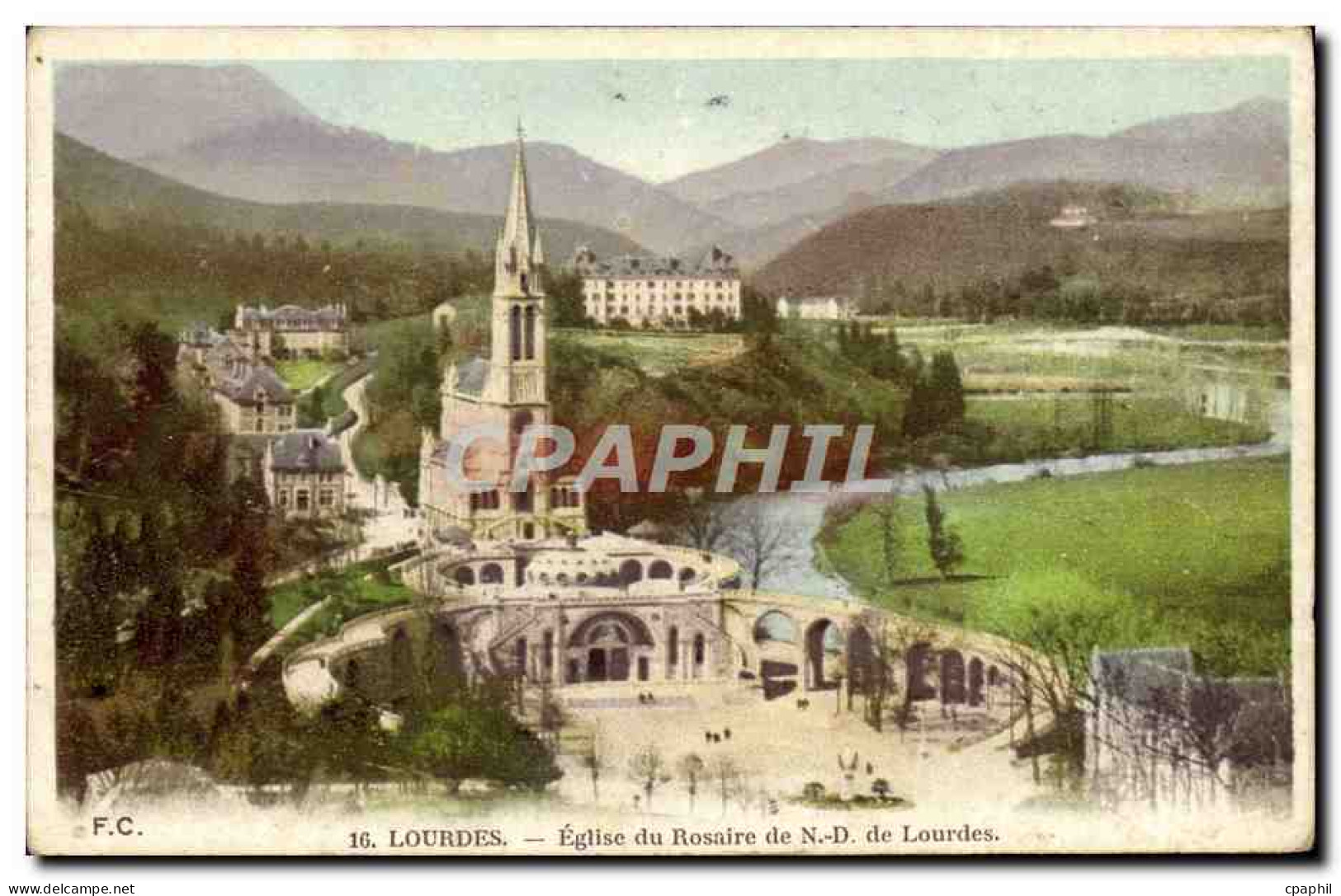 CPA Lourdes Eglise Du Rosaire De Notre Dame De Lourdes - Lourdes