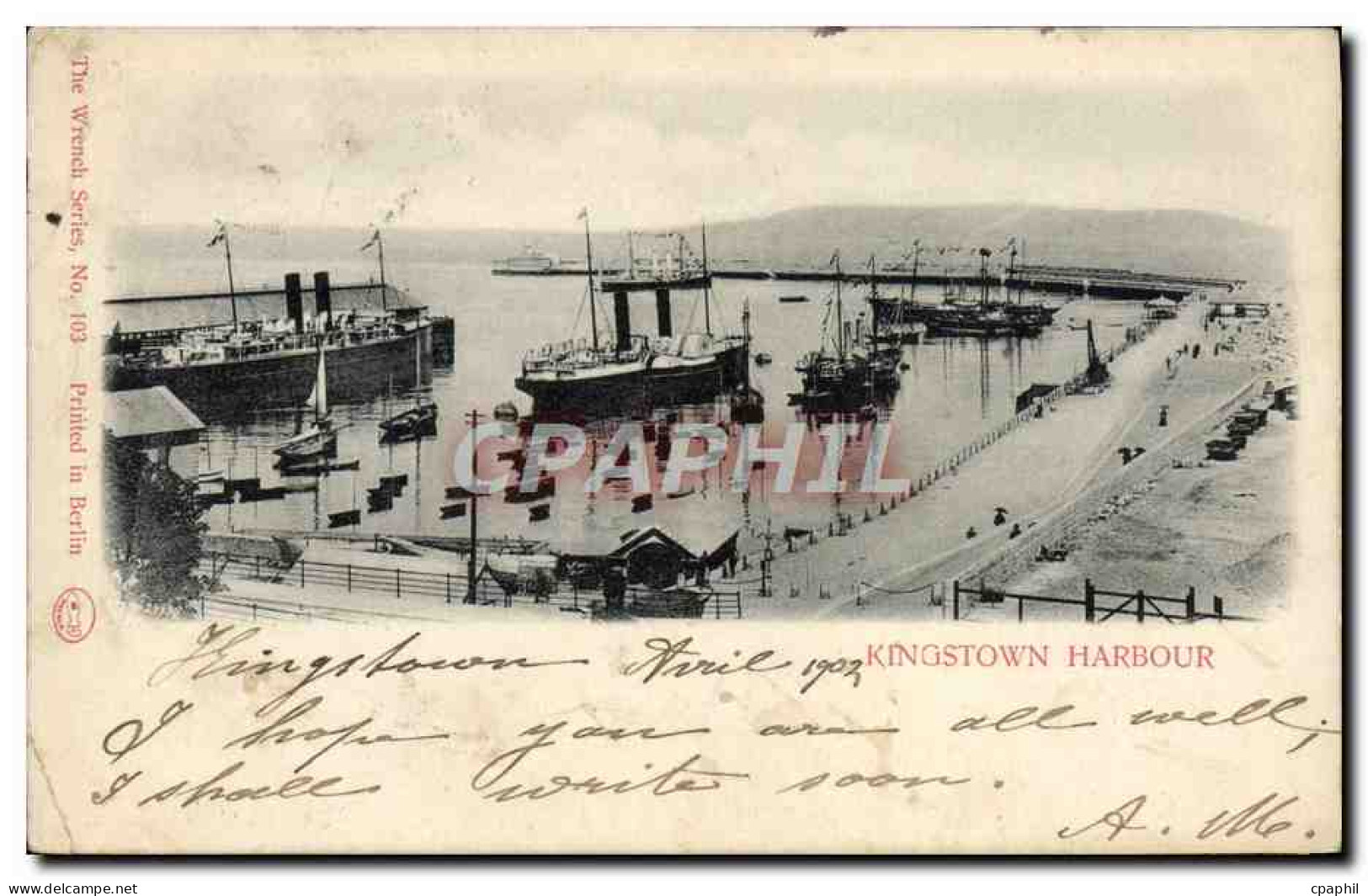 CPA Kingstown Harbour Bateaux - Paquebote