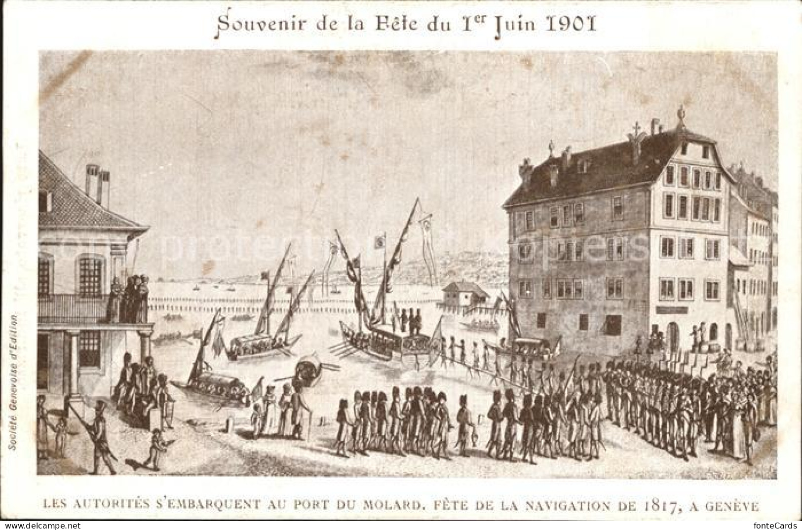 12571864 Geneve GE Les Autorites S Embarquent Au Port Du Molard Fete De La Navig - Other & Unclassified