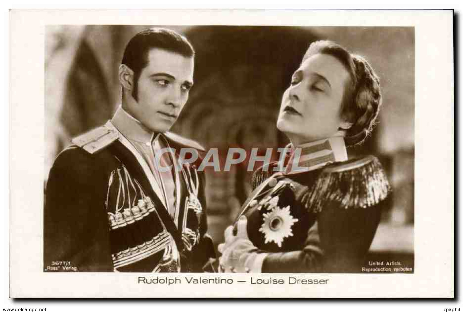 CPM Cinema Rudolph Valentino Louise Dresser  - Actors