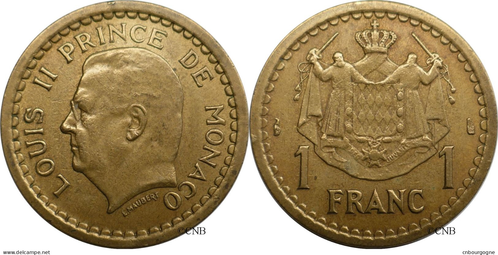 Monaco - Principauté - Louis II - 1 Franc ND (1945) - TTB/XF45 - Mon6531 - 1922-1949 Louis II