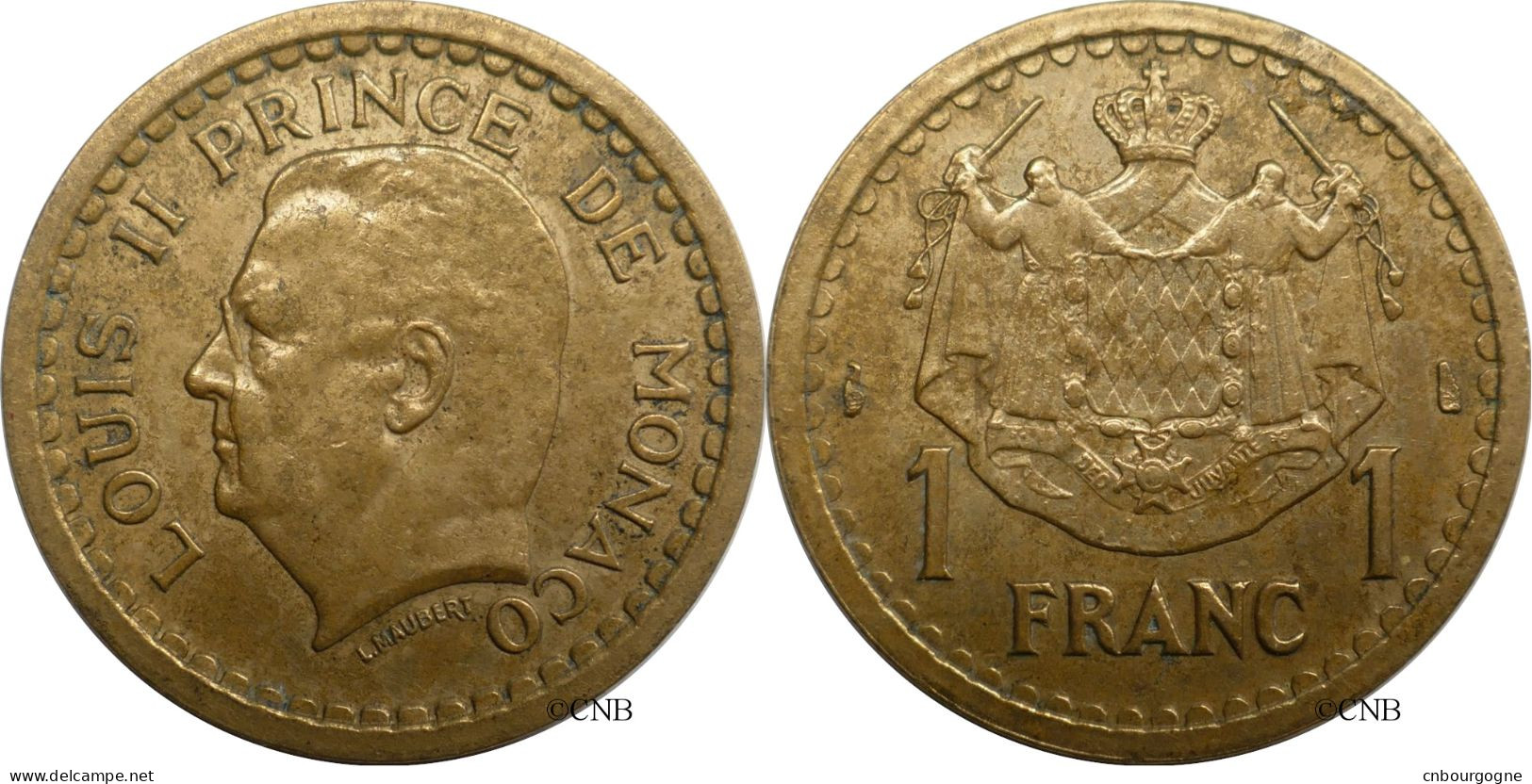 Monaco - Principauté - Louis II - 1 Franc ND (1945) - TTB/XF45 - Mon6532 - 1922-1949 Louis II.