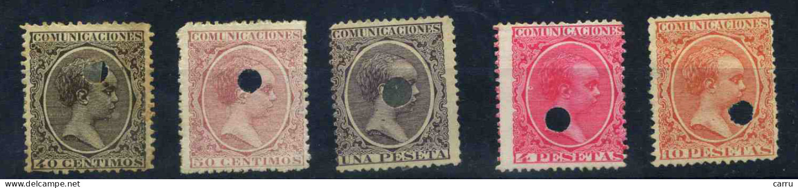 España - Lote De Sellos De Correos Usados En Telégrafos (1889) - Unused Stamps