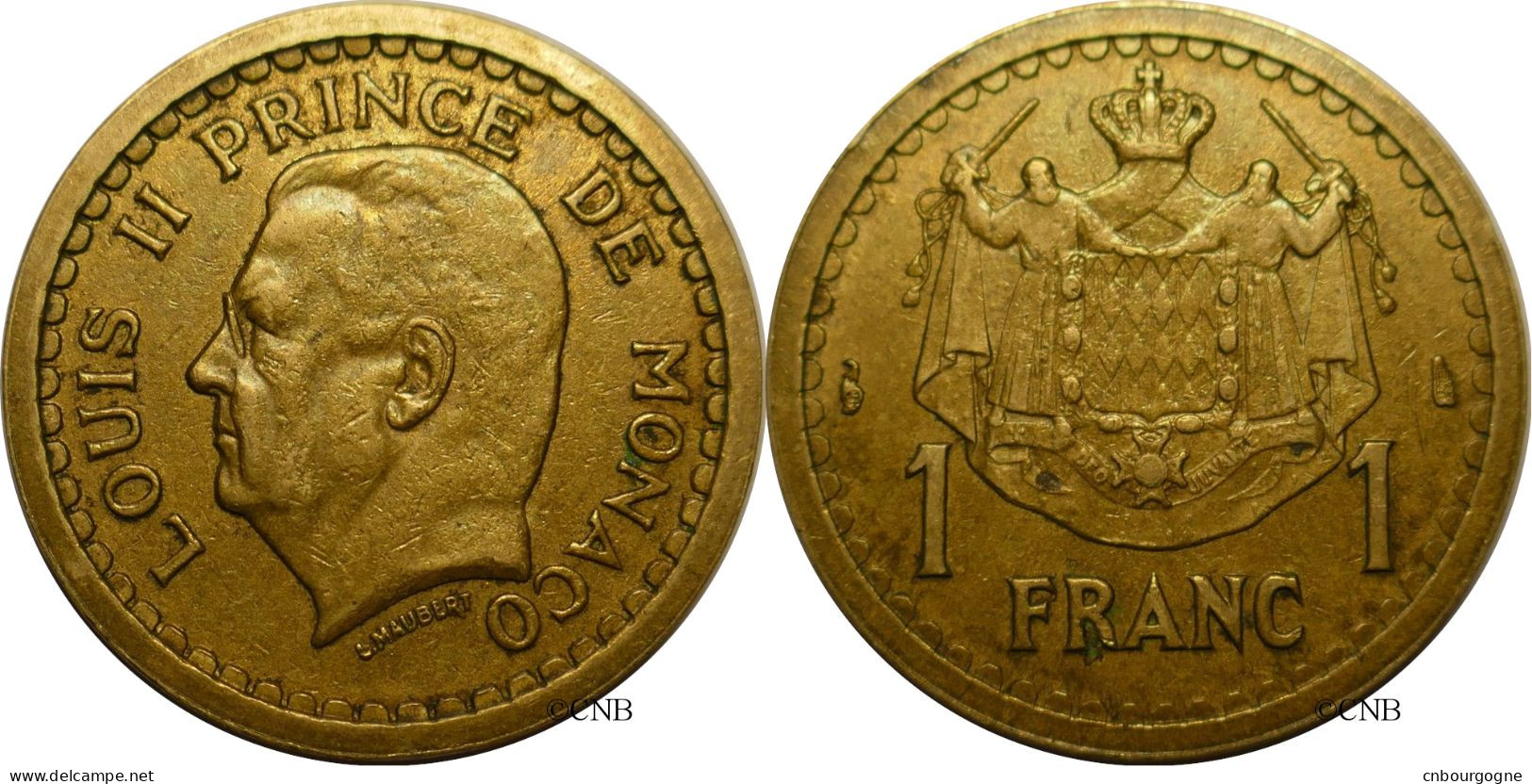 Monaco - Principauté - Louis II - 1 Franc ND (1945) - TTB/XF45 - Mon6728 - 1922-1949 Louis II